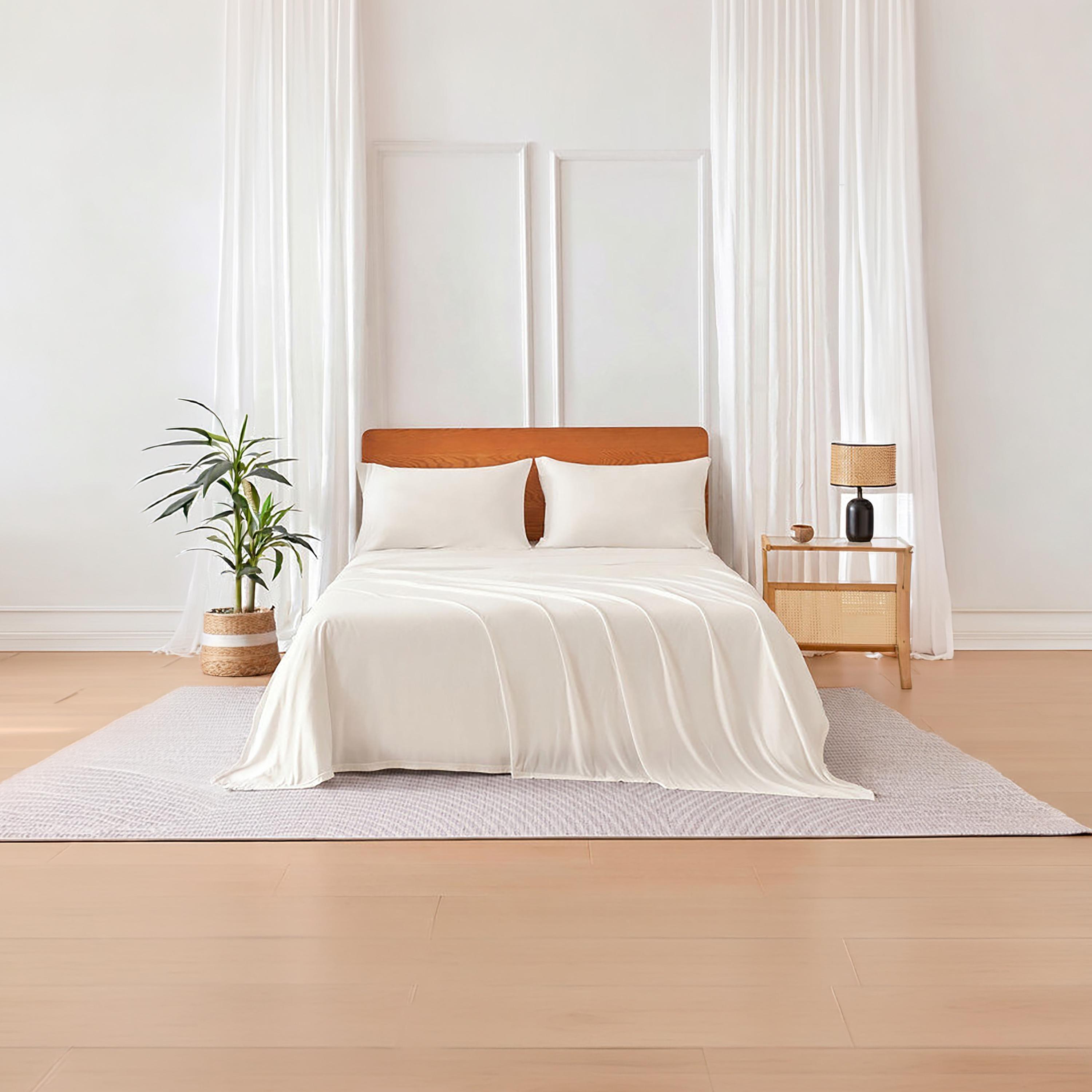 Donetella Modern Hypoallergenic Super King Fitted Sheet - 200X200Cm-household-bedding-sheetsandpillowcases-fittedsheets-image-1