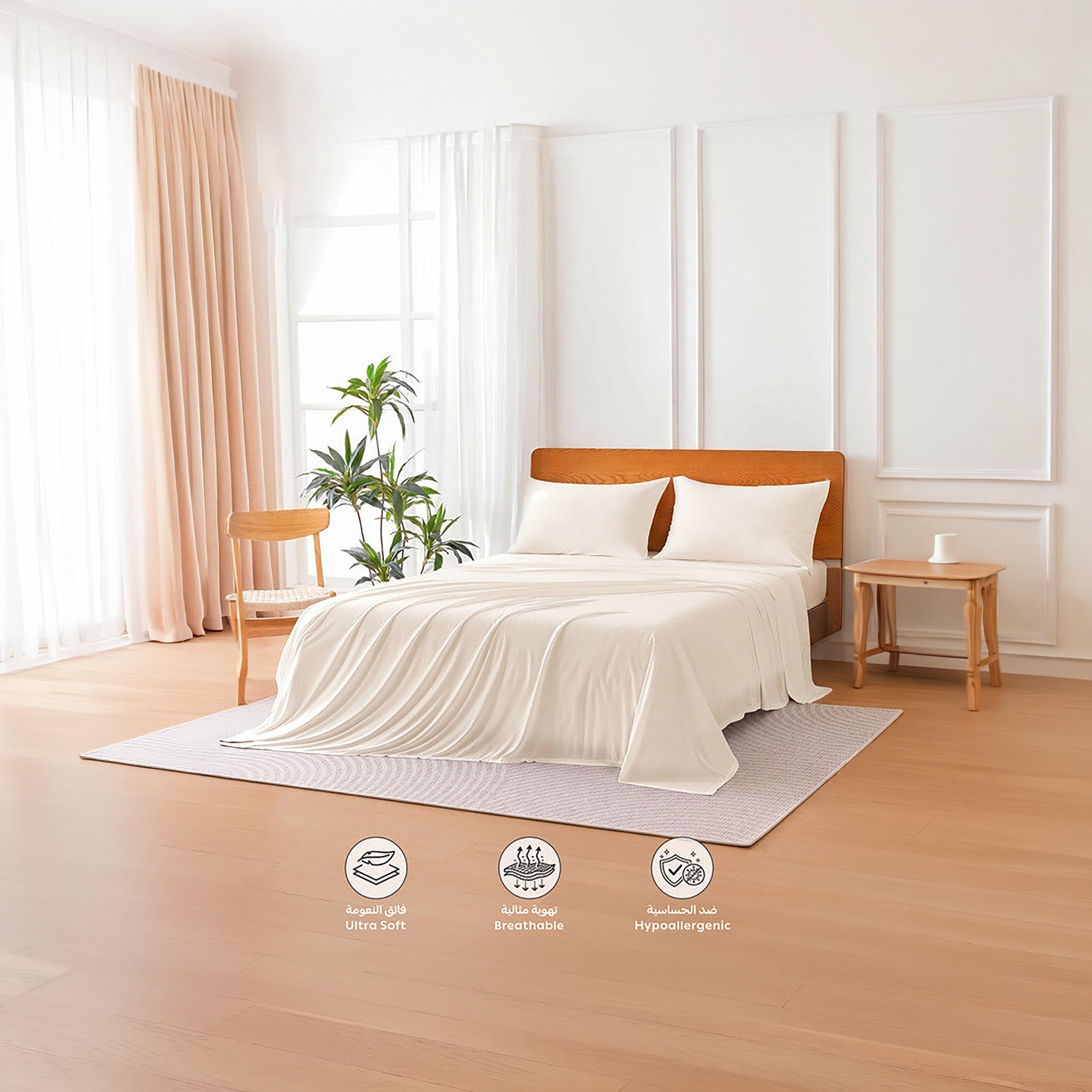 Donetella Modern Hypoallergenic Super King Fitted Sheet - 200X200Cm-household-bedding-sheetsandpillowcases-fittedsheets-image-2
