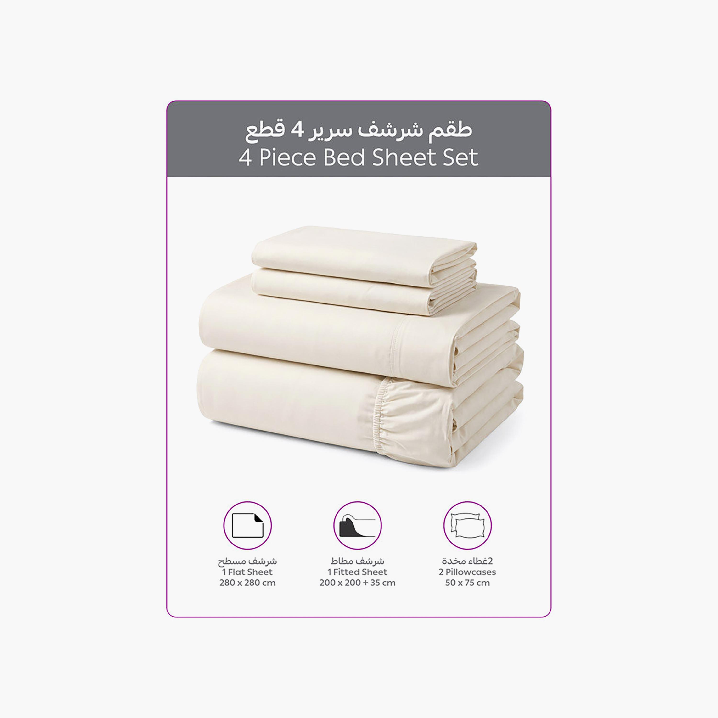 Donetella Modern Hypoallergenic Super King Fitted Sheet - 200X200Cm-household-bedding-sheetsandpillowcases-fittedsheets-image-3