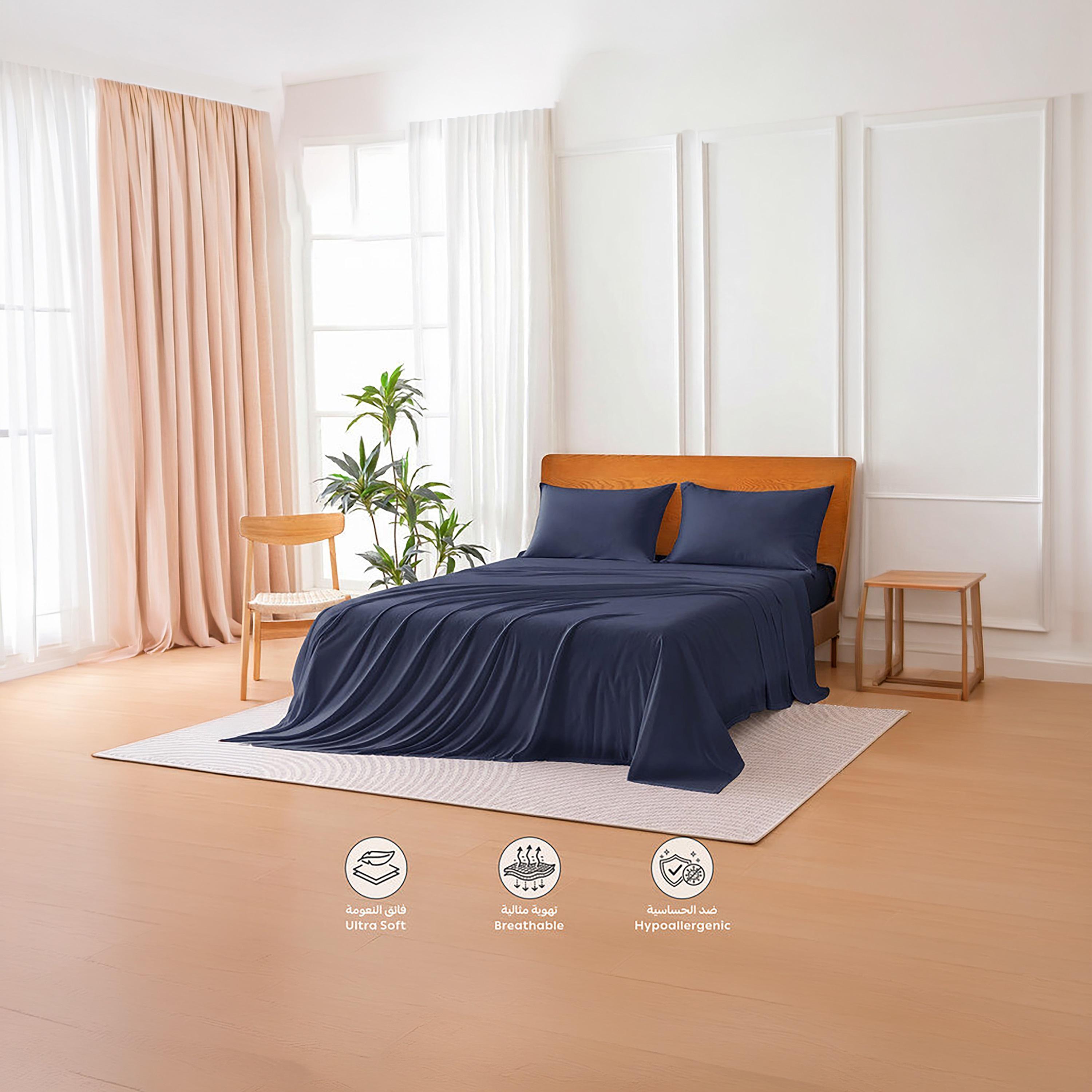 Donetella Modern Hypoallergenic Super King Fitted Sheet - 200X200Cm-household-bedding-sheetsandpillowcases-fittedsheets-image-2