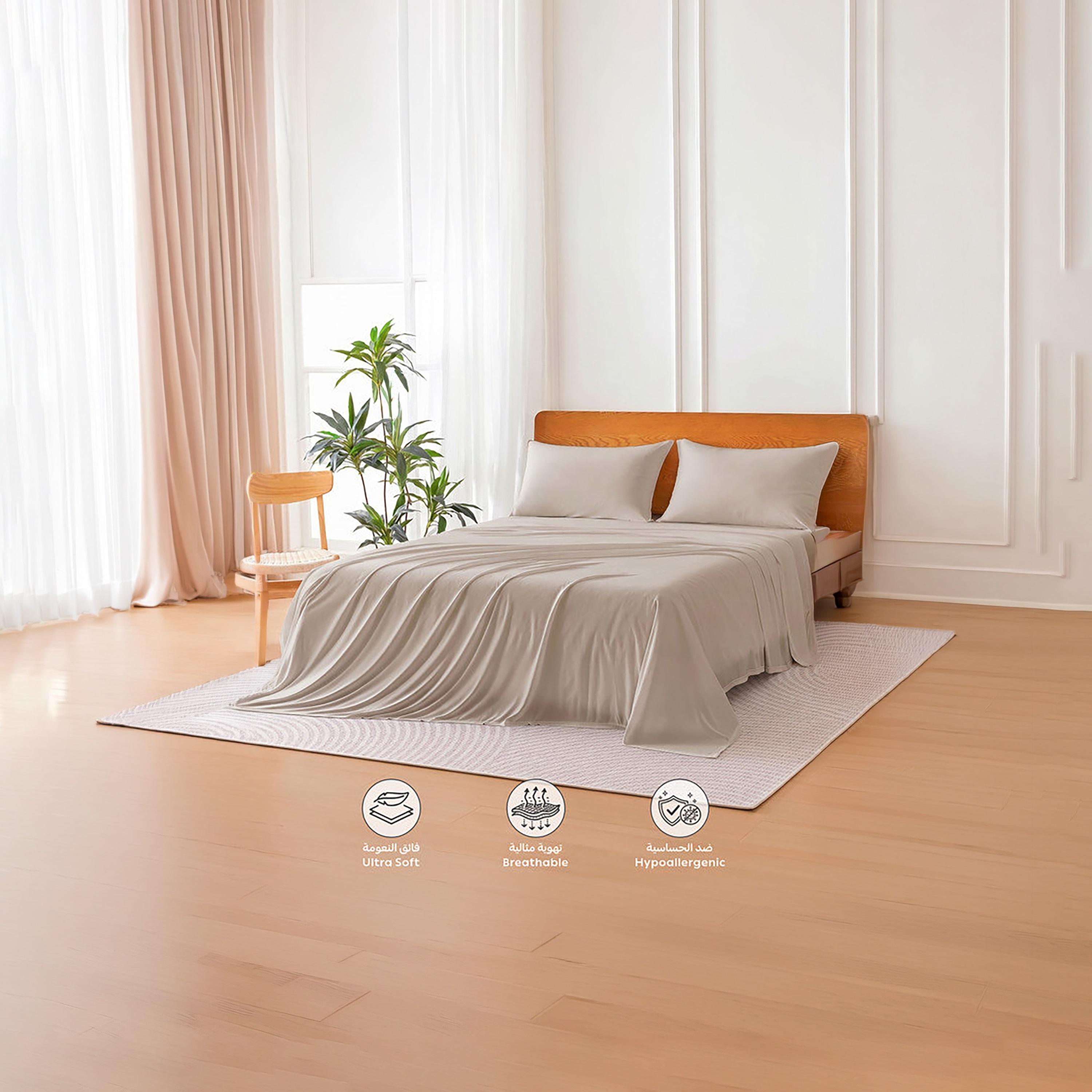 Donetella Modern Hypoallergenic Super King Fitted Sheet - 200X200Cm-household-bedding-sheetsandpillowcases-fittedsheets-image-2