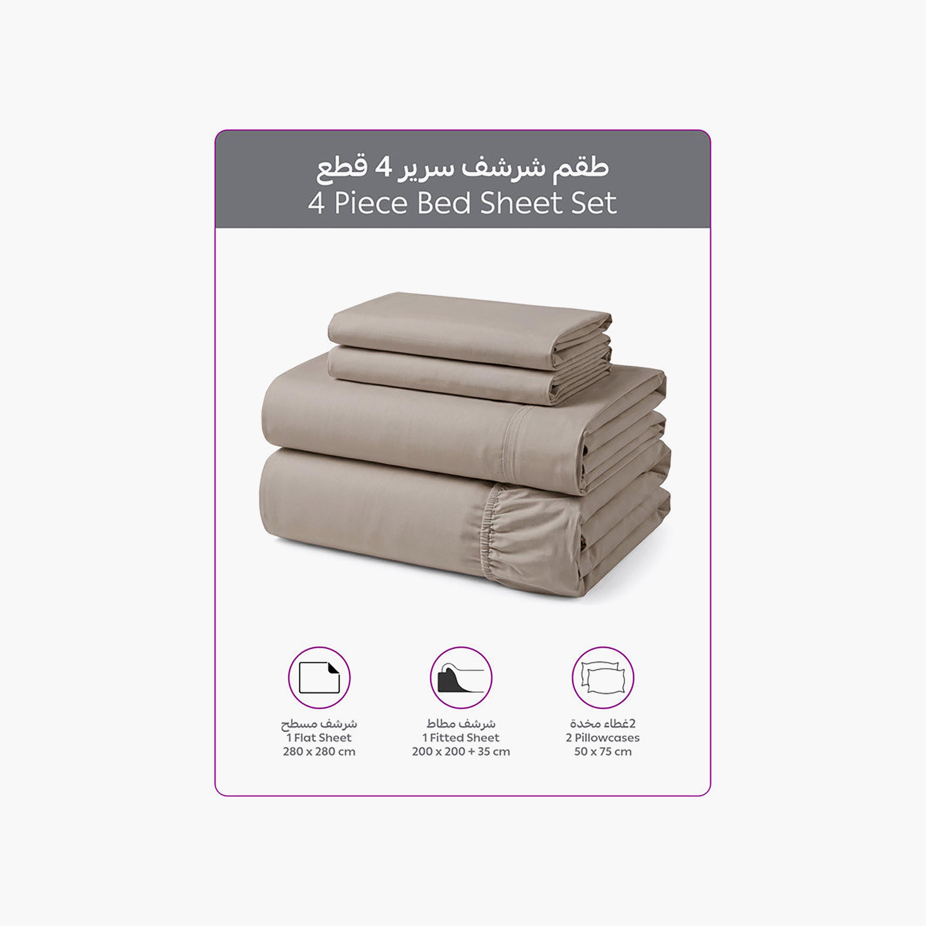 Donetella Modern Hypoallergenic Super King Fitted Sheet - 200X200Cm-household-bedding-sheetsandpillowcases-fittedsheets-image-3