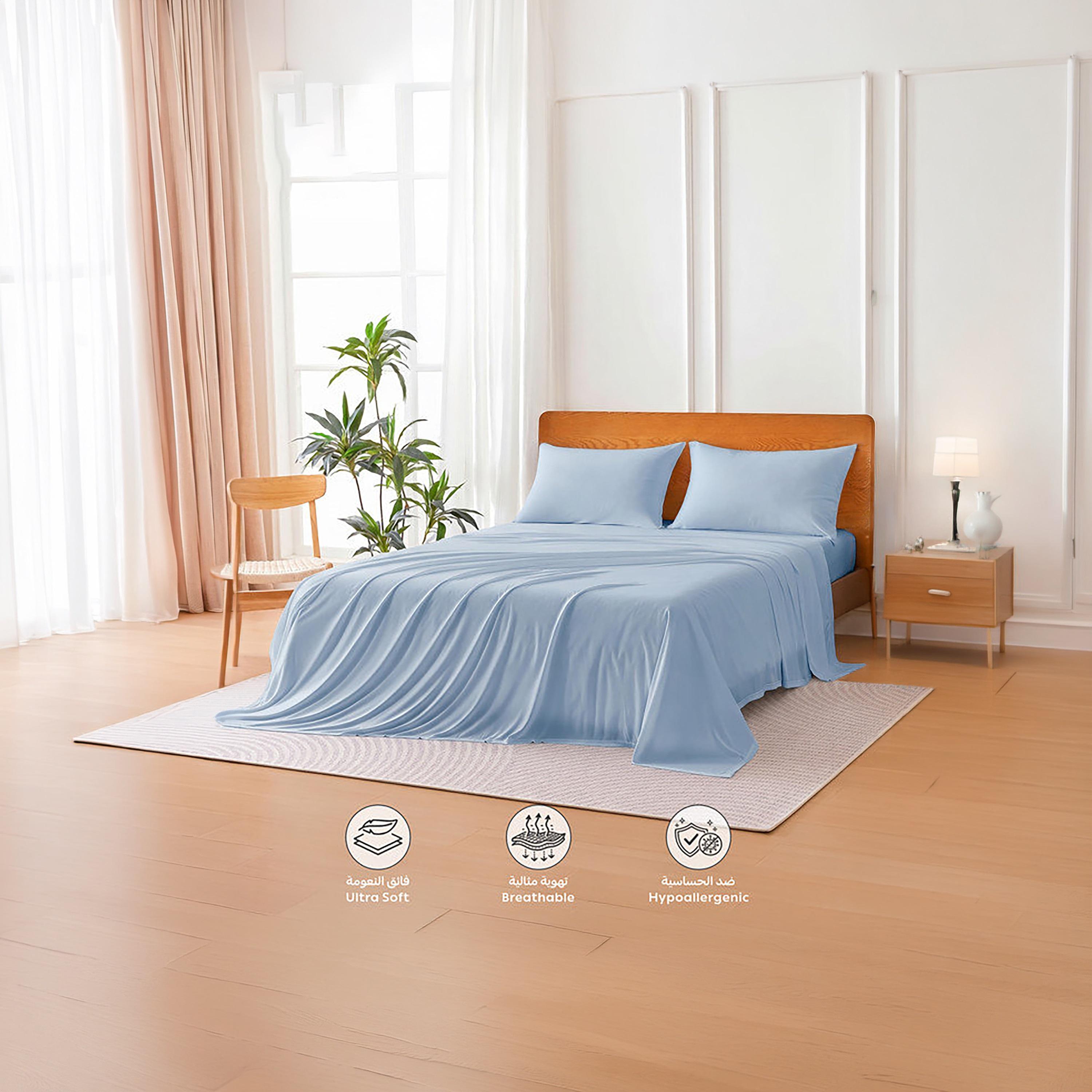 Donetella Modern Hypoallergenic Super King Fitted Sheet - 200X200Cm-household-bedding-sheetsandpillowcases-fittedsheets-image-2