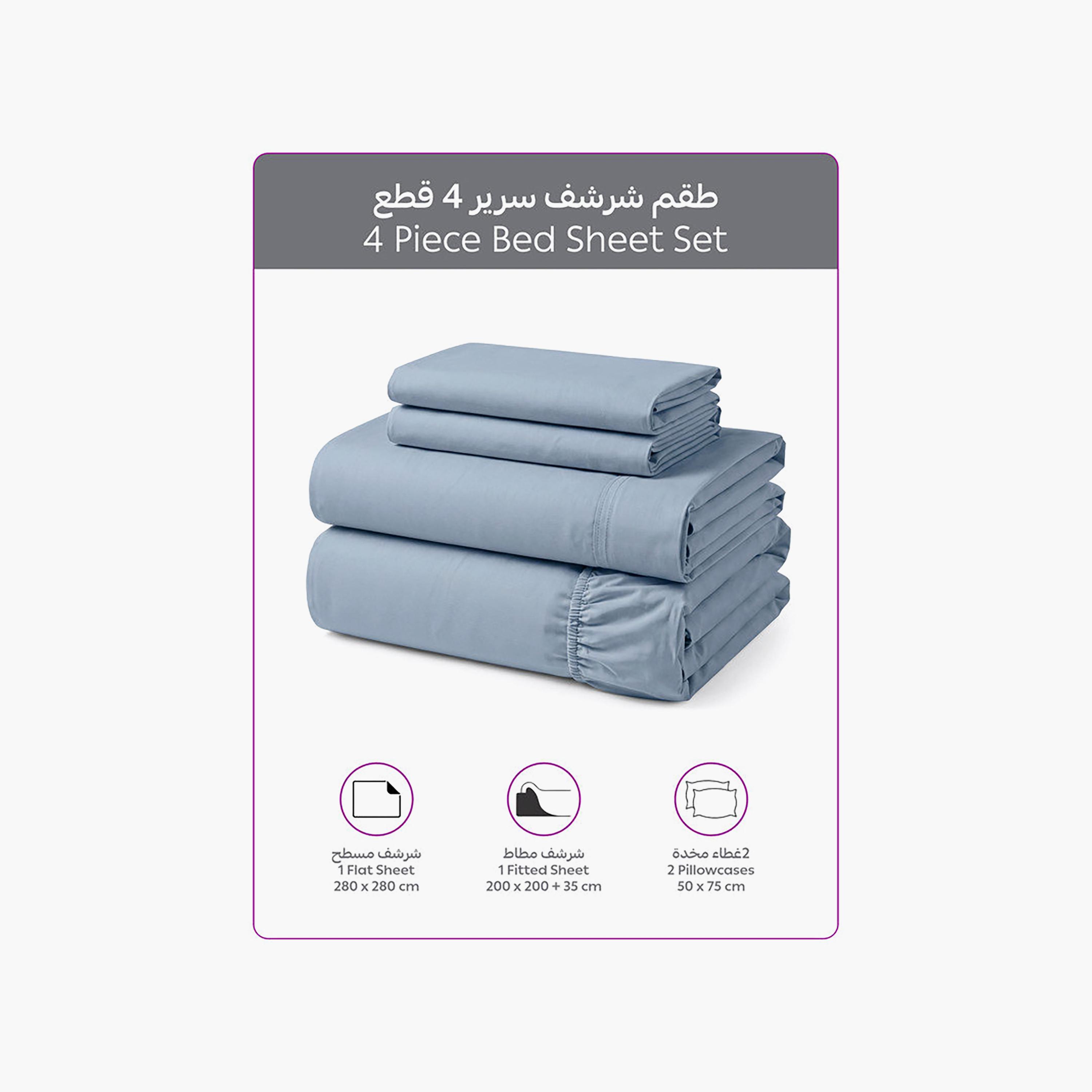 Donetella Modern Hypoallergenic Super King Fitted Sheet - 200X200Cm-household-bedding-sheetsandpillowcases-fittedsheets-image-3