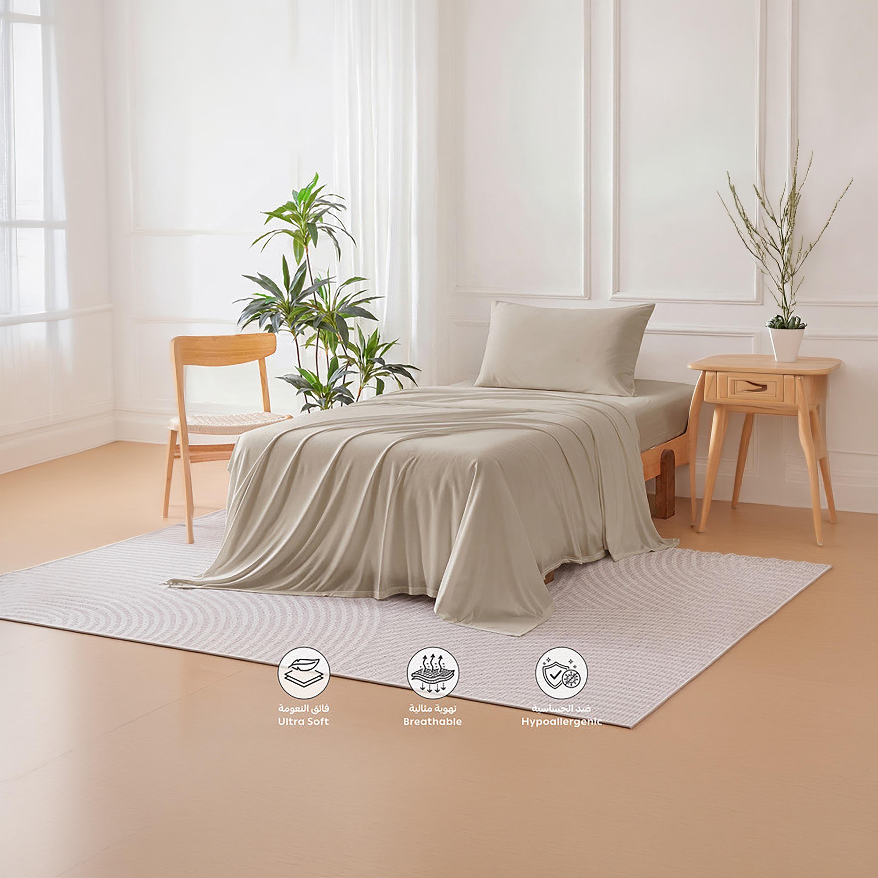 Donetella Modern Hypoallergenic Twin Fitted Sheet - 120X200Cm-household-bedding-sheetsandpillowcases-fittedsheets-image-2