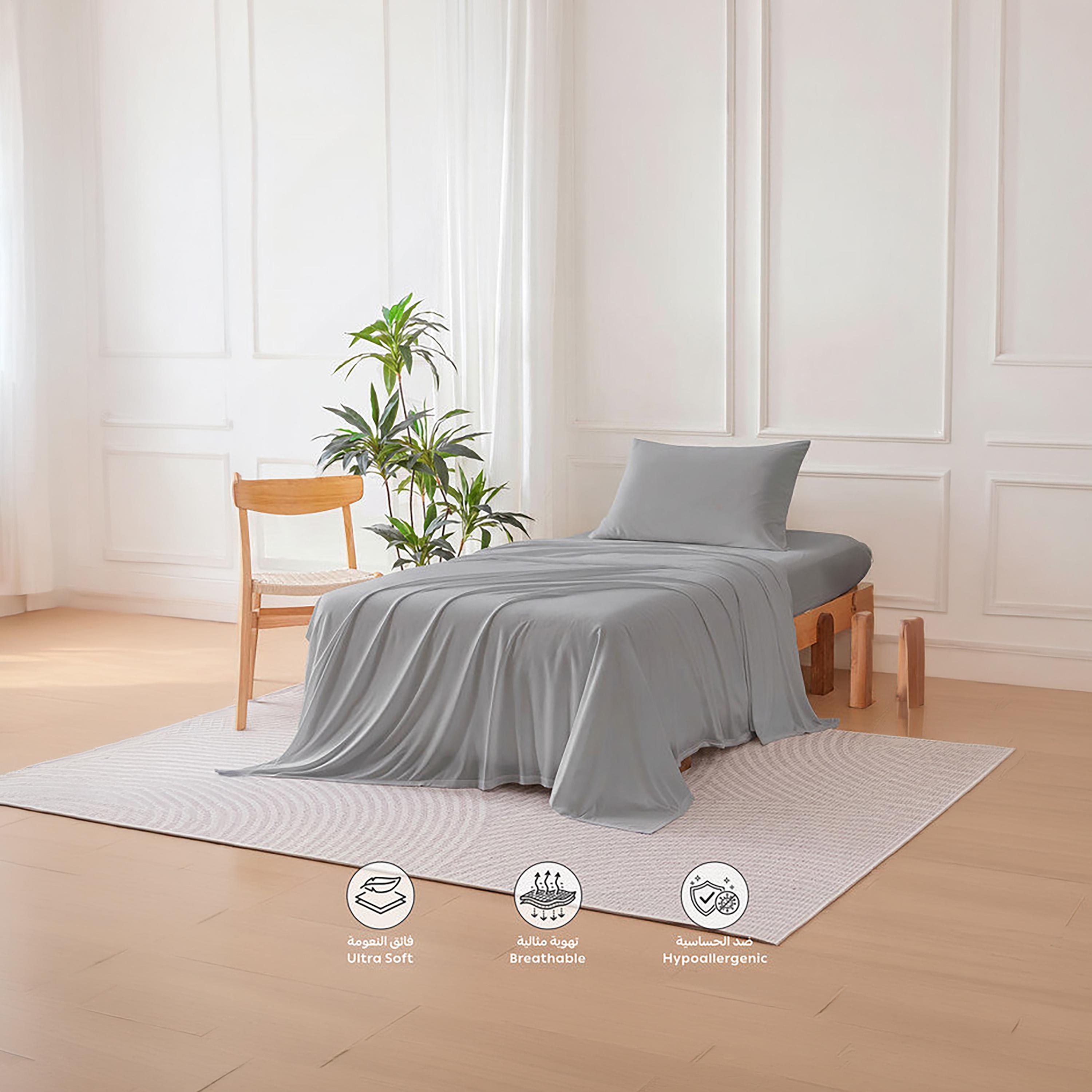 Donetella Modern Hypoallergenic Twin Fitted Sheet - 120X200Cm-household-bedding-sheetsandpillowcases-fittedsheets-image-2