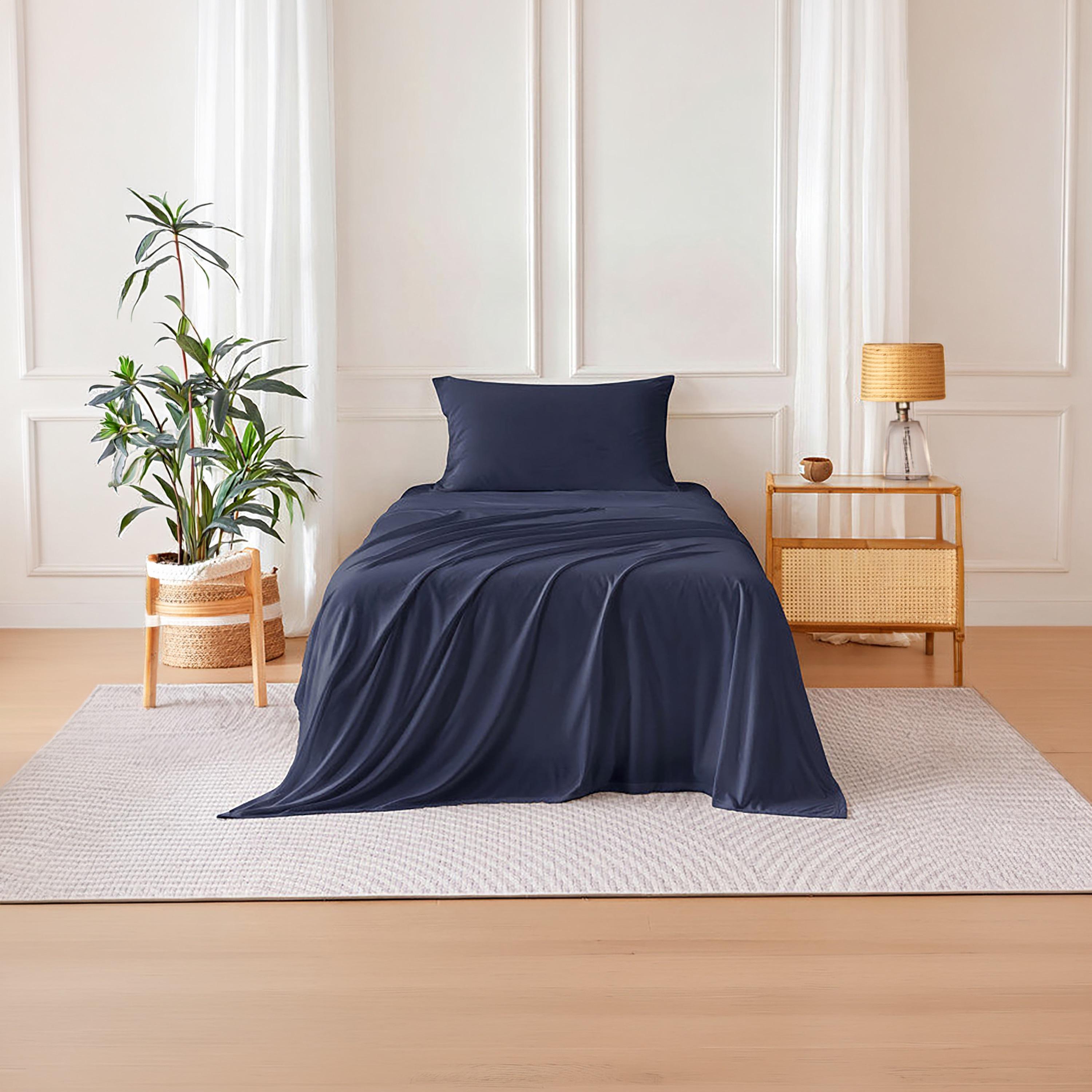 ملاءة سرير دونيتيلا مودرن مضادة للحساسية، مقاس مزدوج - 120 × 200 سم-household-bedding-sheetsandpillowcases-fittedsheets-image-1