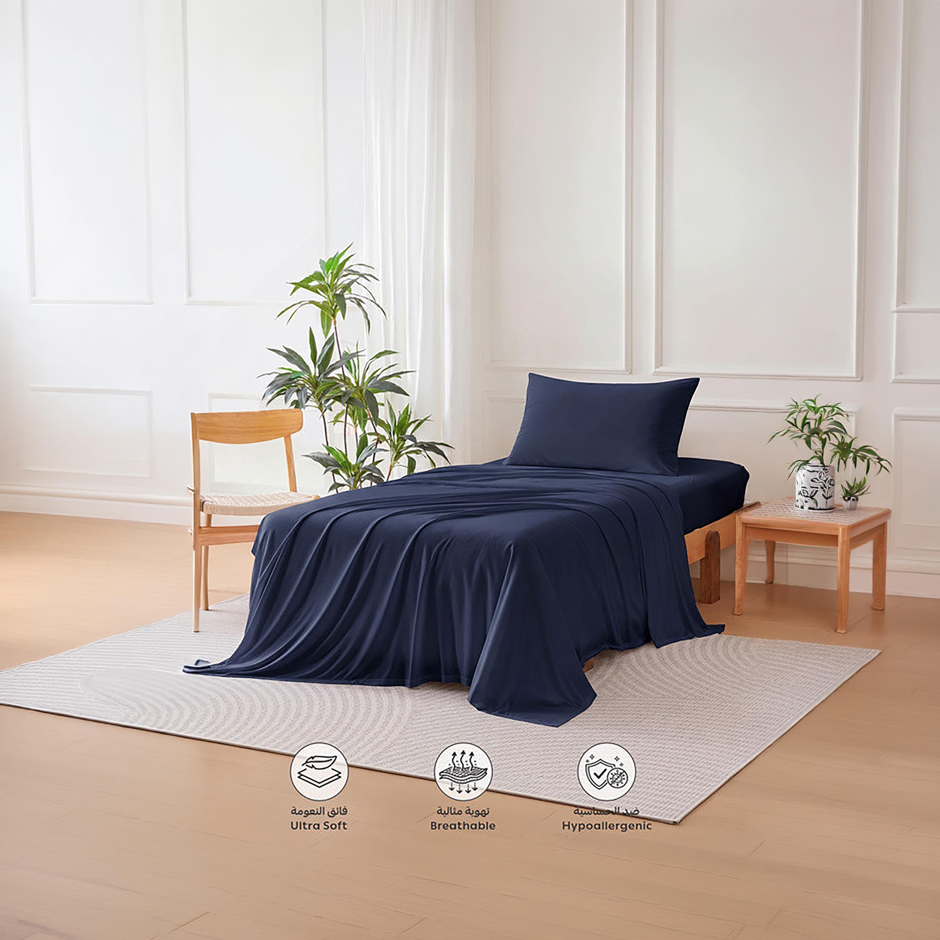ملاءة سرير دونيتيلا مودرن مضادة للحساسية، مقاس مزدوج - 120 × 200 سم-household-bedding-sheetsandpillowcases-fittedsheets-image-2