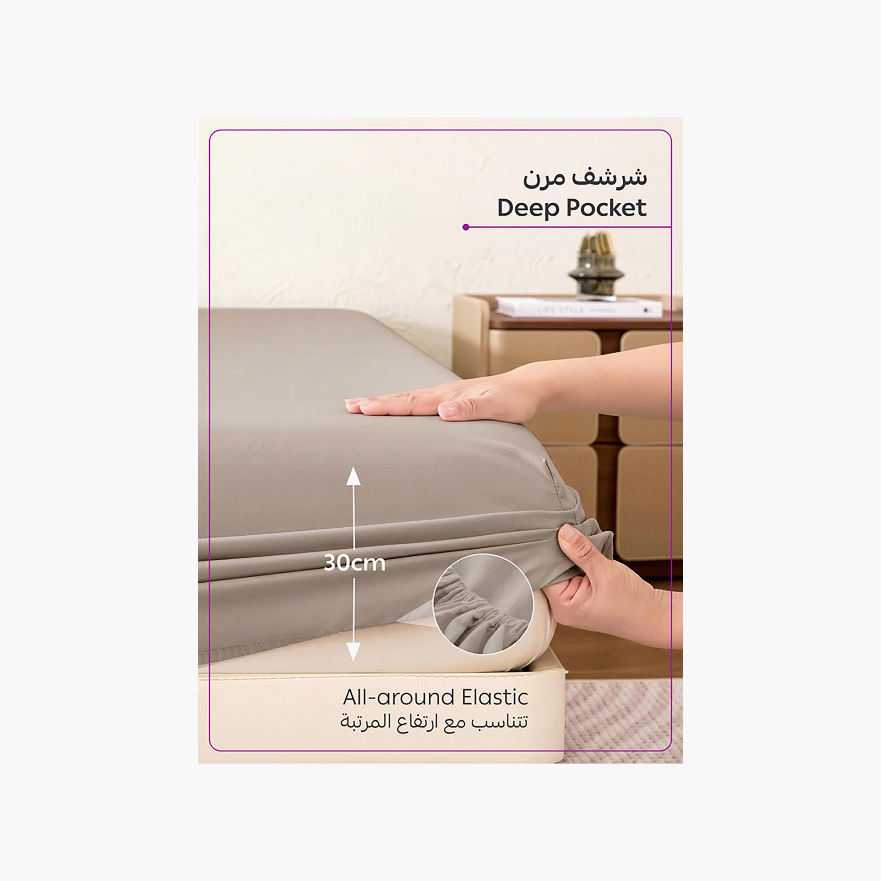 Donetella Modern Hypoallergenic Twin Fitted Sheet - 120X200Cm-household-bedding-sheetsandpillowcases-fittedsheets-image-5