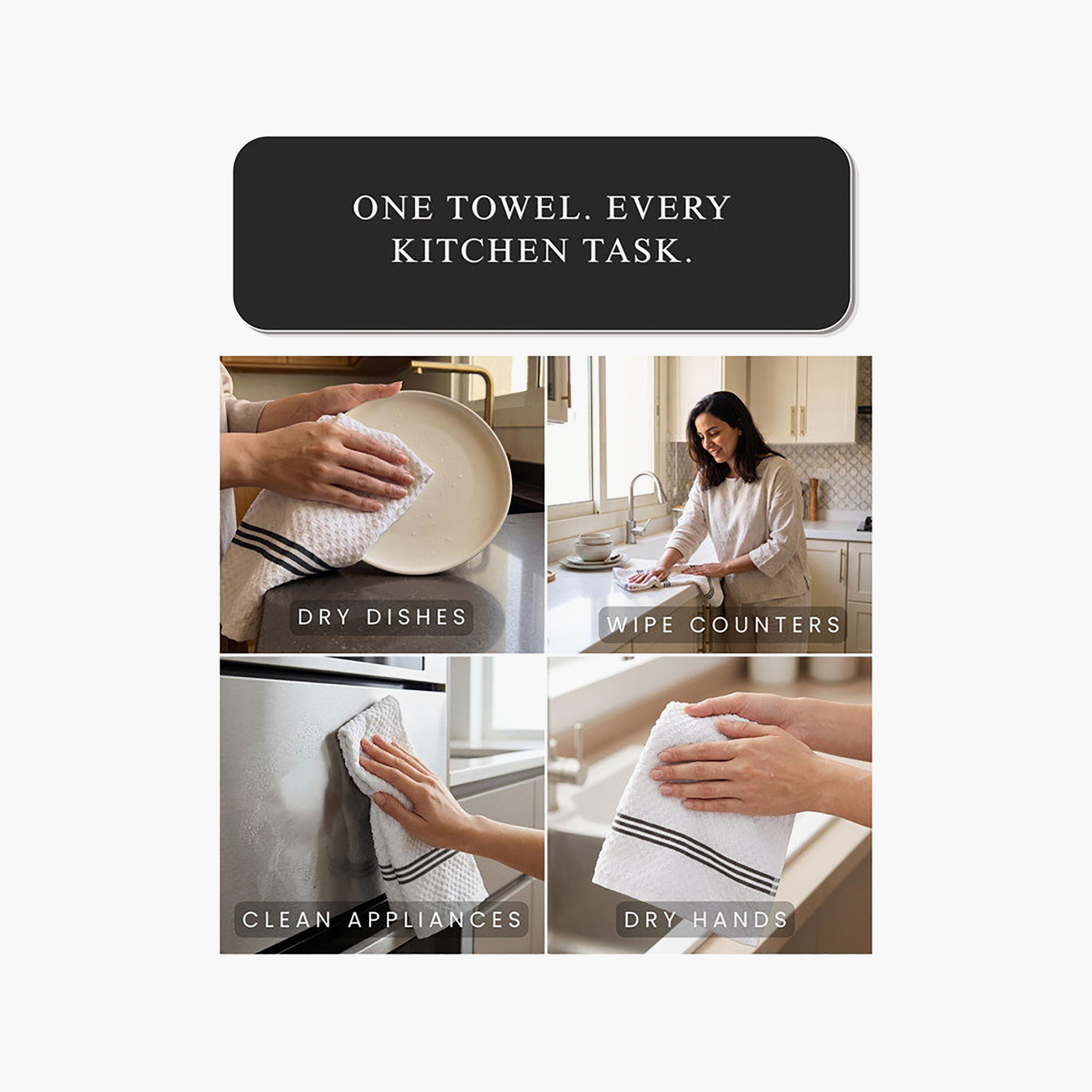 Donetella 6 Piece 400 GSM Cotton Kitchen Towel Set - 38x64 cm-household-kitchen-kitchenlinen-kitchentowelsandlinen-image-7