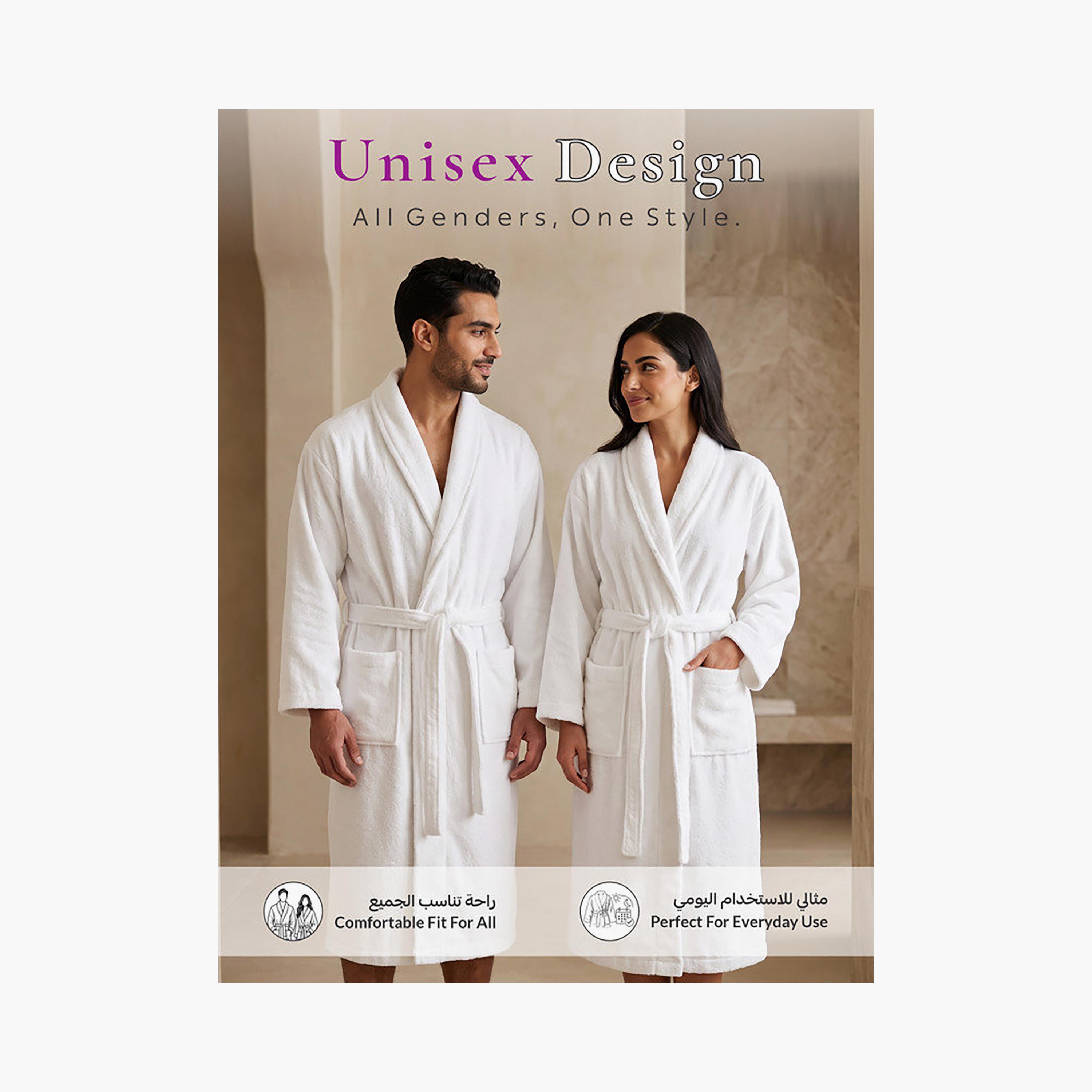 رداء حمام قطن للجنسين من دونيتيلا 400 جرام في المتر المربع - مقاس M-household-bathandlaundry-bathlinen-bathrobesandslippers-bathrobes-image-7