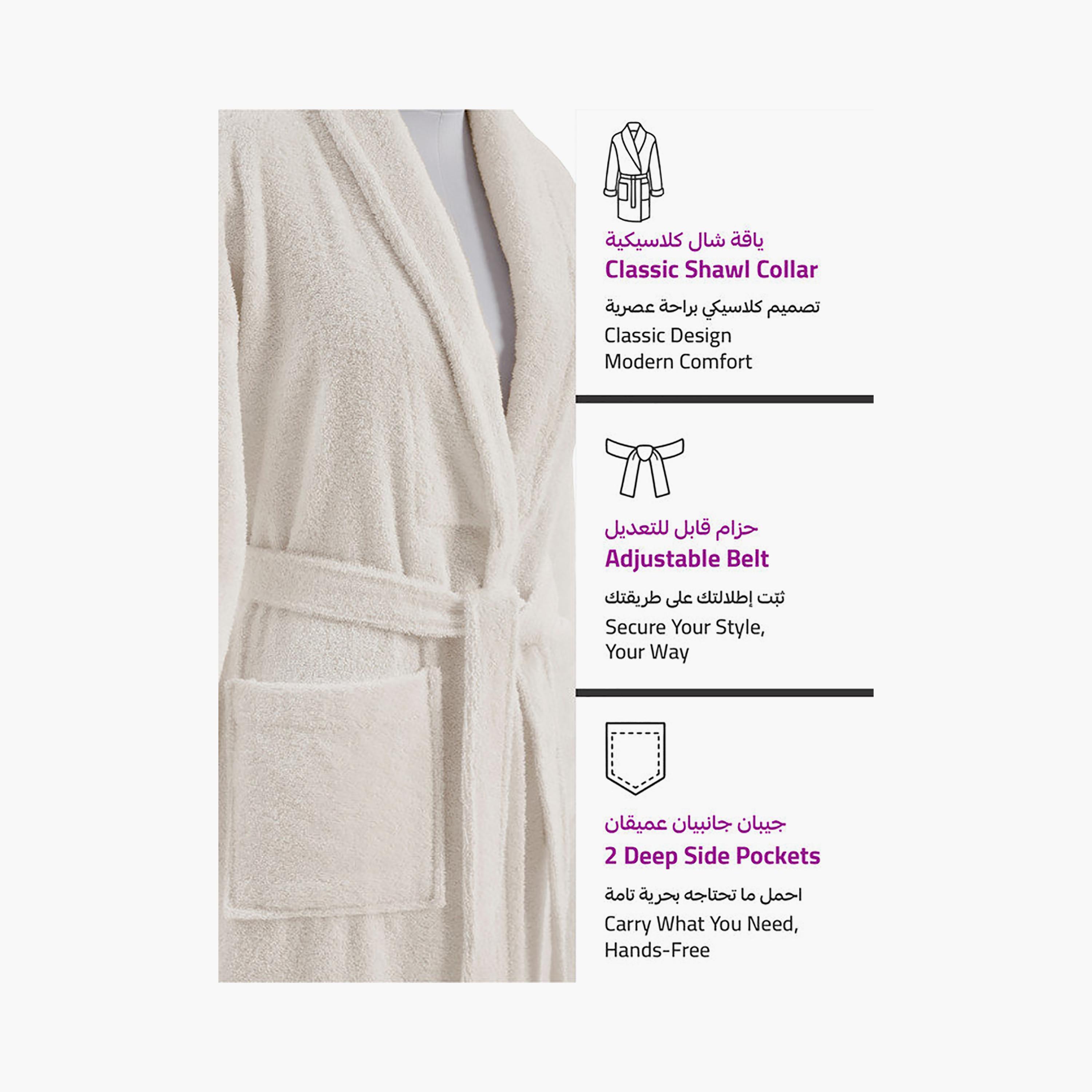 رداء حمام قطن للجنسين من دونيتيلا 400 جرام في المتر المربع - مقاس M-household-bathandlaundry-bathlinen-bathrobesandslippers-bathrobes-image-11