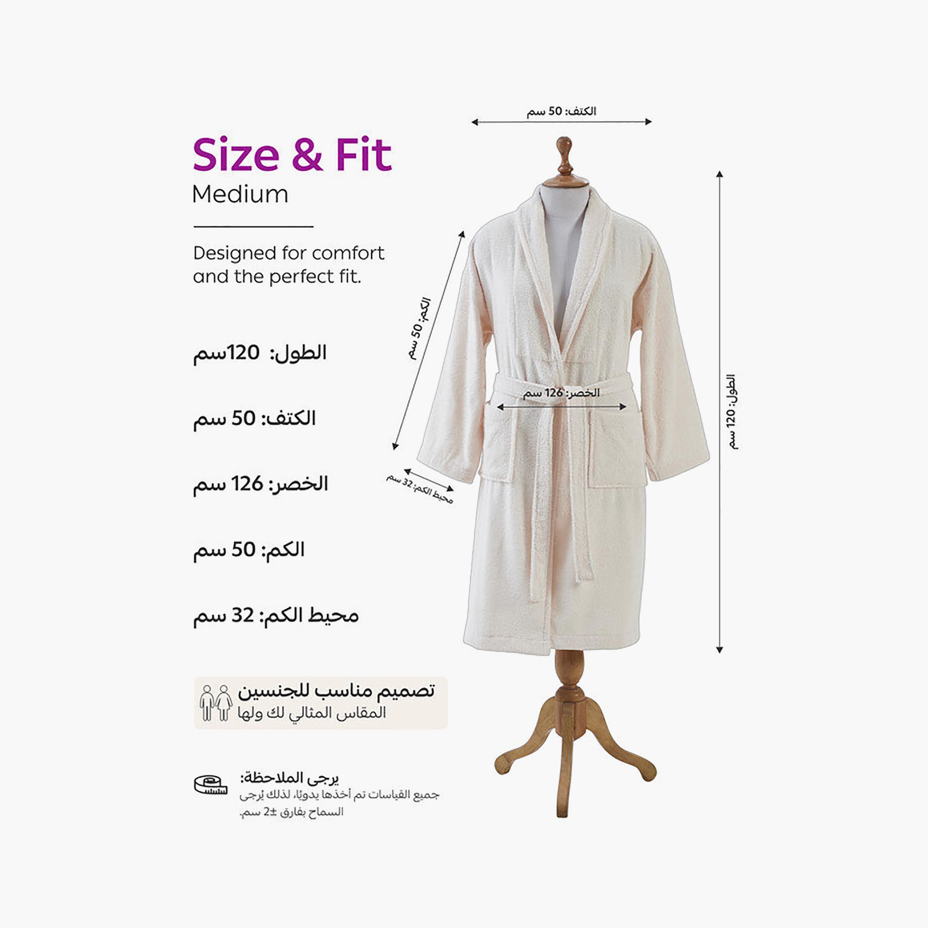 رداء حمام قطن للجنسين من دونيتيلا 400 جرام في المتر المربع - مقاس M-household-bathandlaundry-bathlinen-bathrobesandslippers-bathrobes-image-13