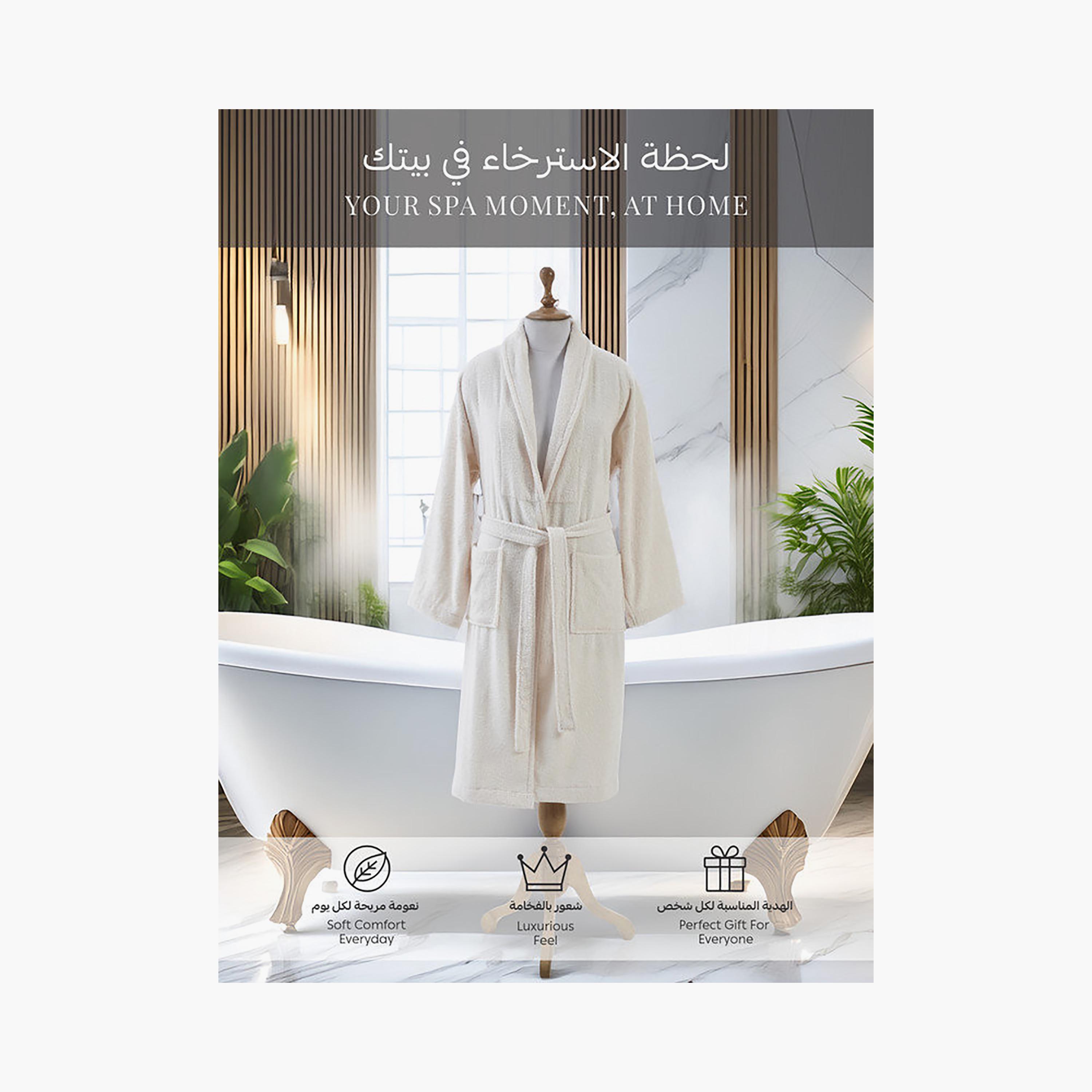 رداء حمام قطن للجنسين من دونيتيلا 400 جرام في المتر المربع - مقاس M-household-bathandlaundry-bathlinen-bathrobesandslippers-bathrobes-image-15
