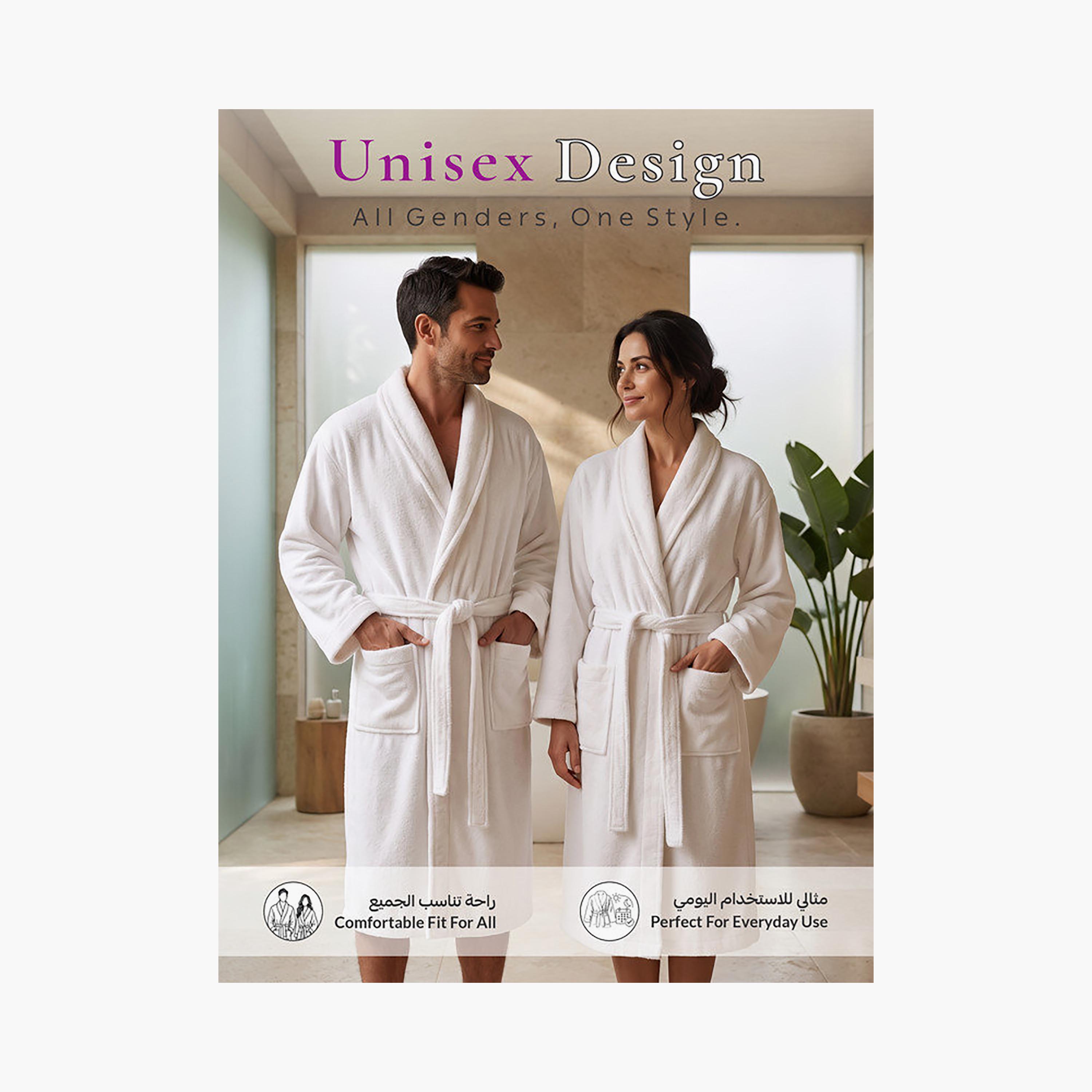 رداء حمام قطن للجنسين من دونيتيلا 400 جرام في المتر المربع - مقاس M-household-bathandlaundry-bathlinen-bathrobesandslippers-bathrobes-image-16