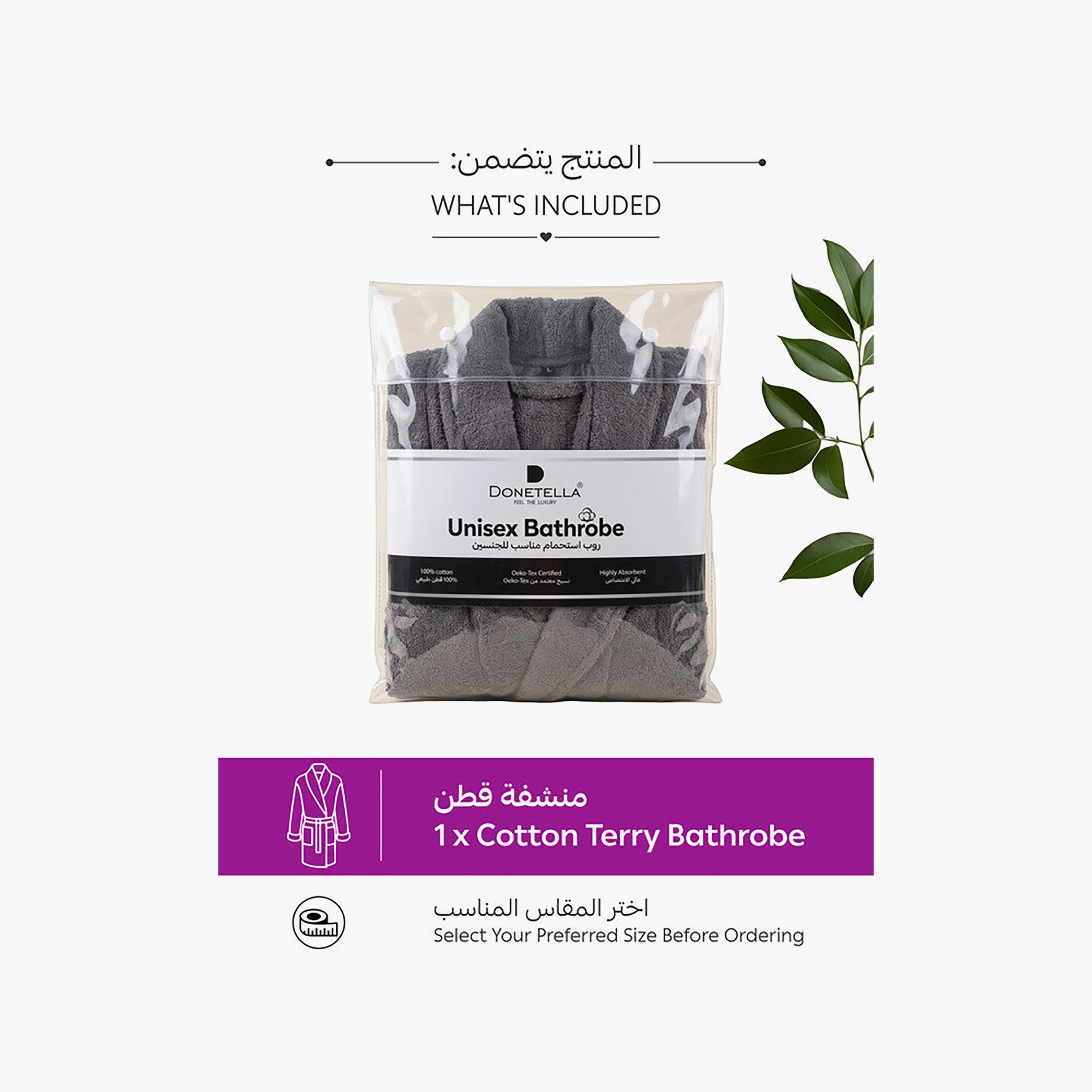رداء حمام قطن للجنسين من دونيتيلا 400 جرام في المتر المربع - مقاس M-household-bathandlaundry-bathlinen-bathrobesandslippers-bathrobes-image-23