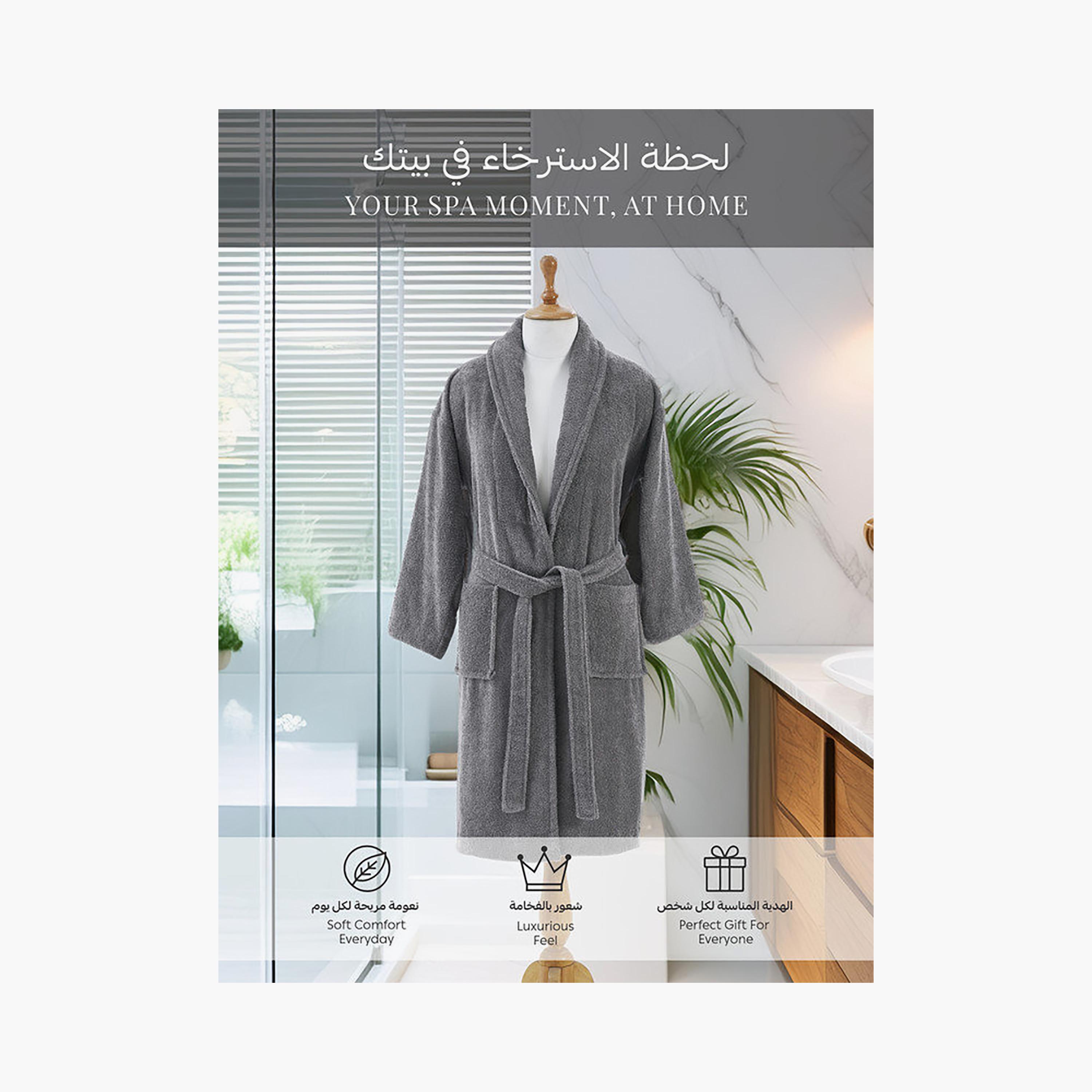رداء حمام قطن للجنسين من دونيتيلا 400 جرام في المتر المربع - مقاس M-household-bathandlaundry-bathlinen-bathrobesandslippers-bathrobes-image-24