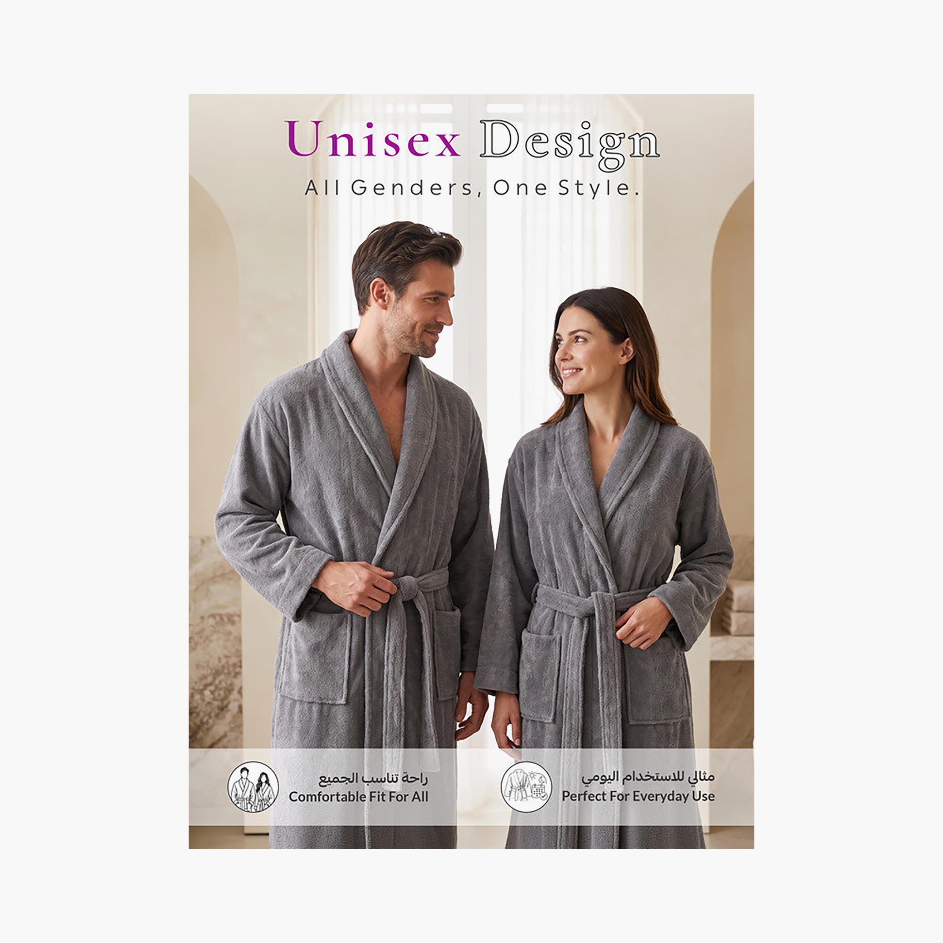 رداء حمام قطن للجنسين من دونيتيلا 400 جرام في المتر المربع - مقاس M-household-bathandlaundry-bathlinen-bathrobesandslippers-bathrobes-image-25