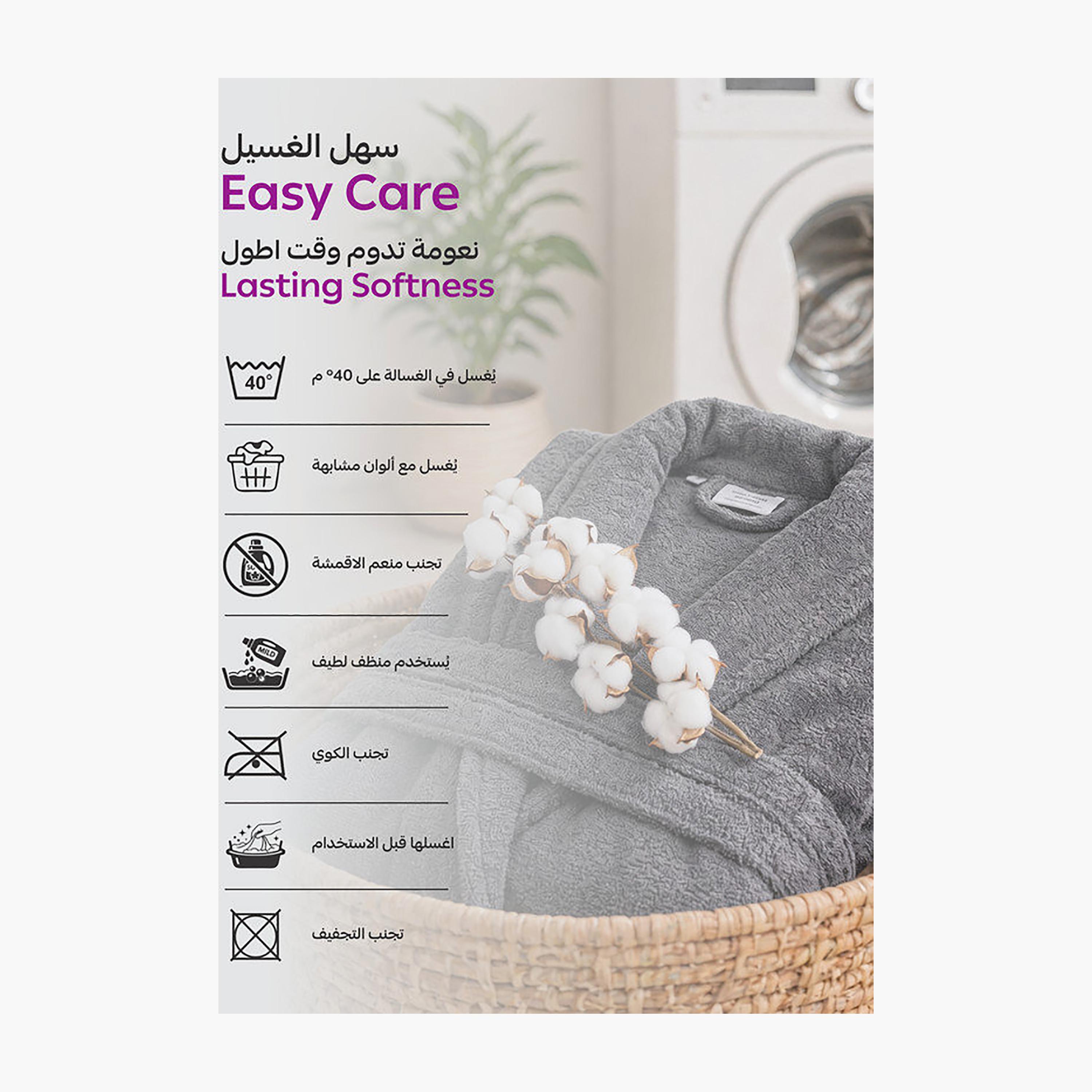 رداء حمام قطن للجنسين من دونيتيلا 400 جرام في المتر المربع - مقاس M-household-bathandlaundry-bathlinen-bathrobesandslippers-bathrobes-image-27