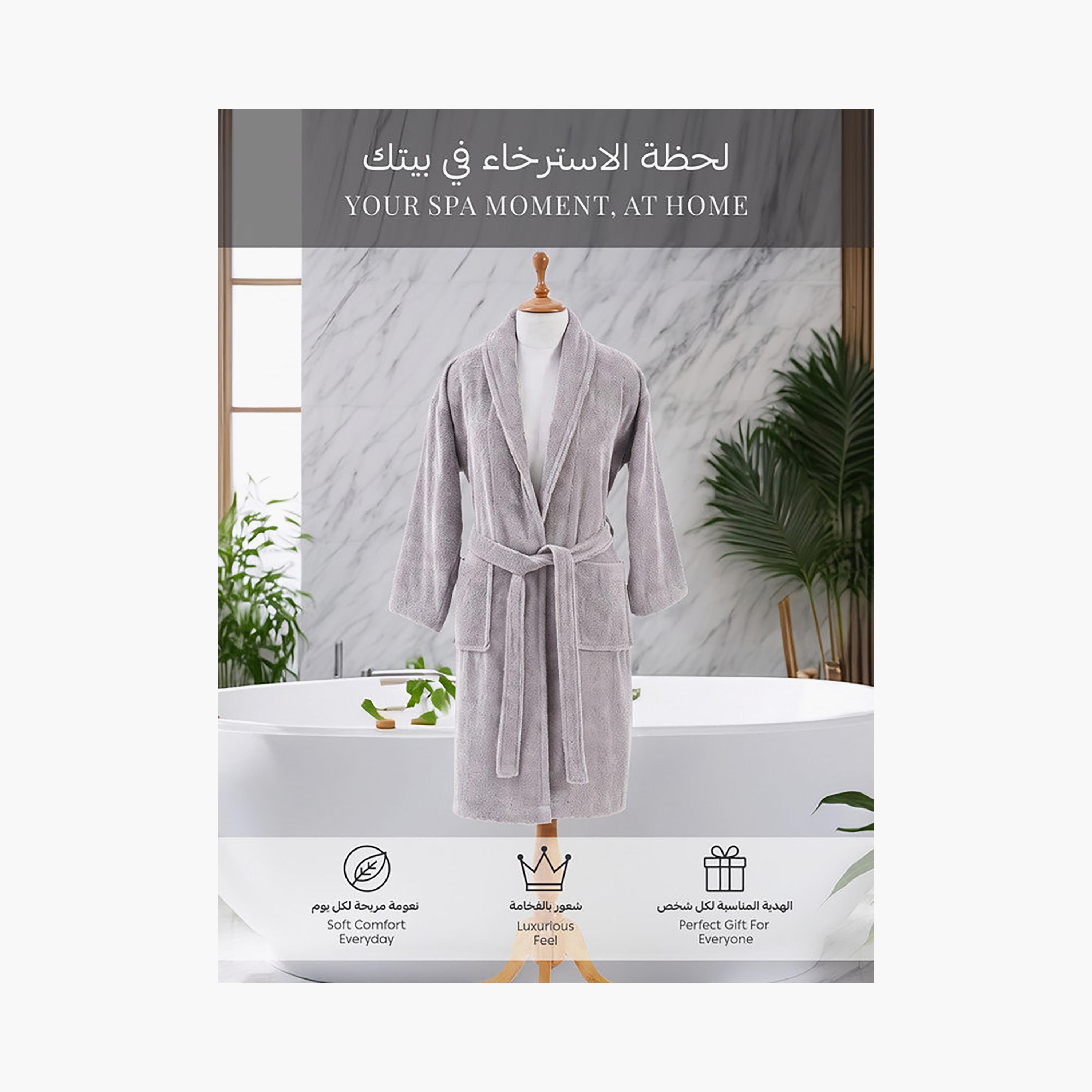 رداء حمام قطن للجنسين من دونيتيلا 400 جرام في المتر المربع - مقاس M-household-bathandlaundry-bathlinen-bathrobesandslippers-bathrobes-image-33
