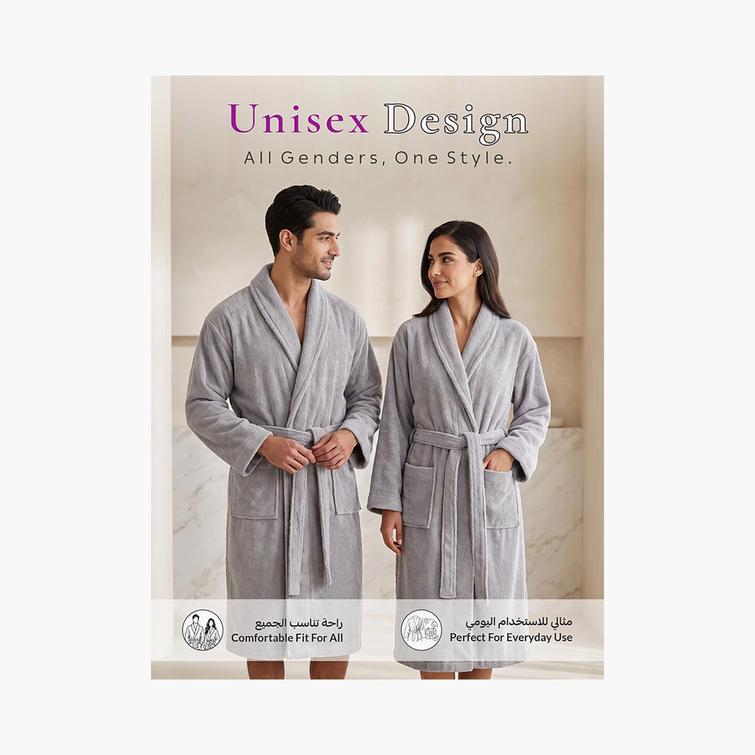 رداء حمام قطن للجنسين من دونيتيلا 400 جرام في المتر المربع - مقاس M-household-bathandlaundry-bathlinen-bathrobesandslippers-bathrobes-image-34