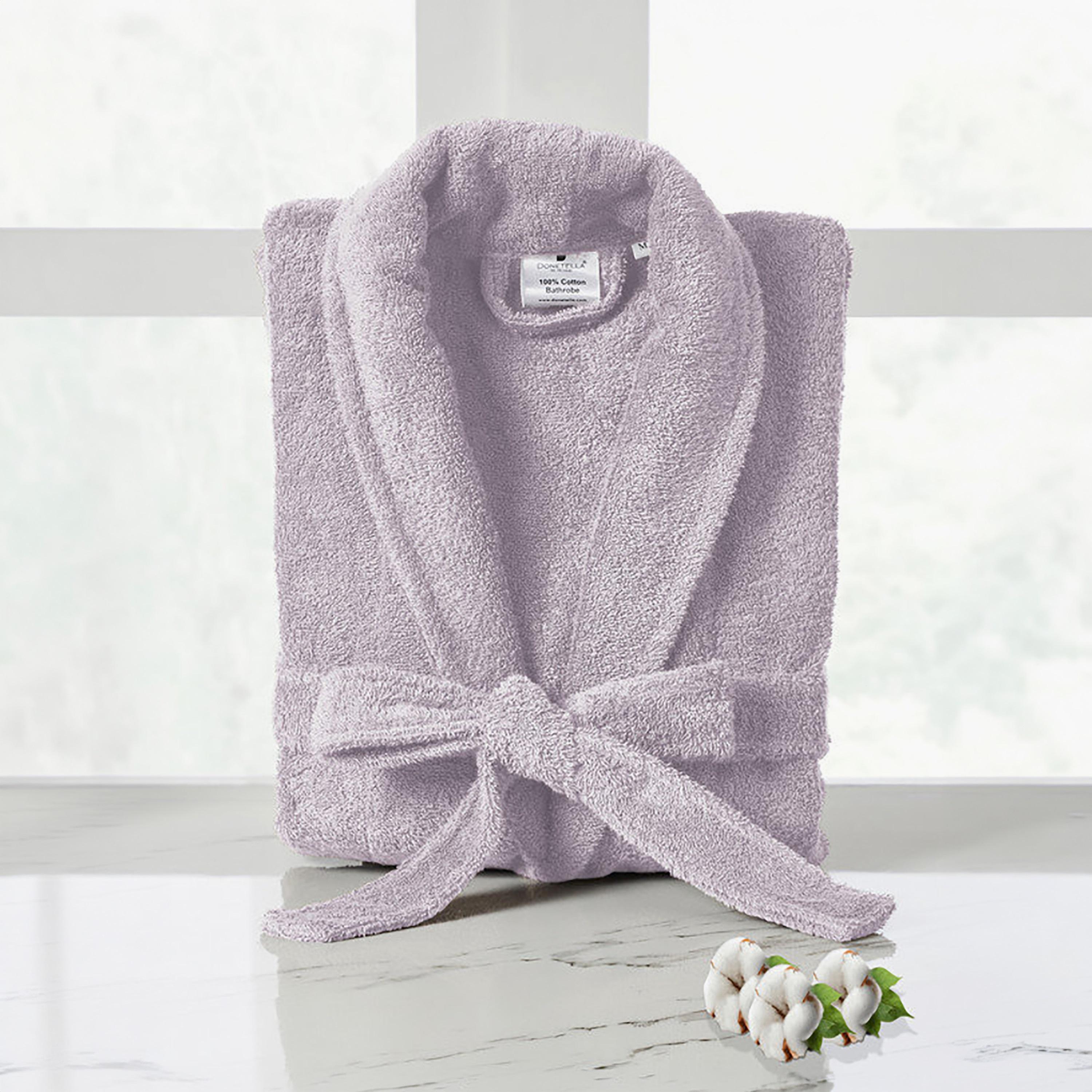 رداء حمام قطن للجنسين من دونيتيلا 400 جرام في المتر المربع - مقاس M-household-bathandlaundry-bathlinen-bathrobesandslippers-bathrobes-image-37