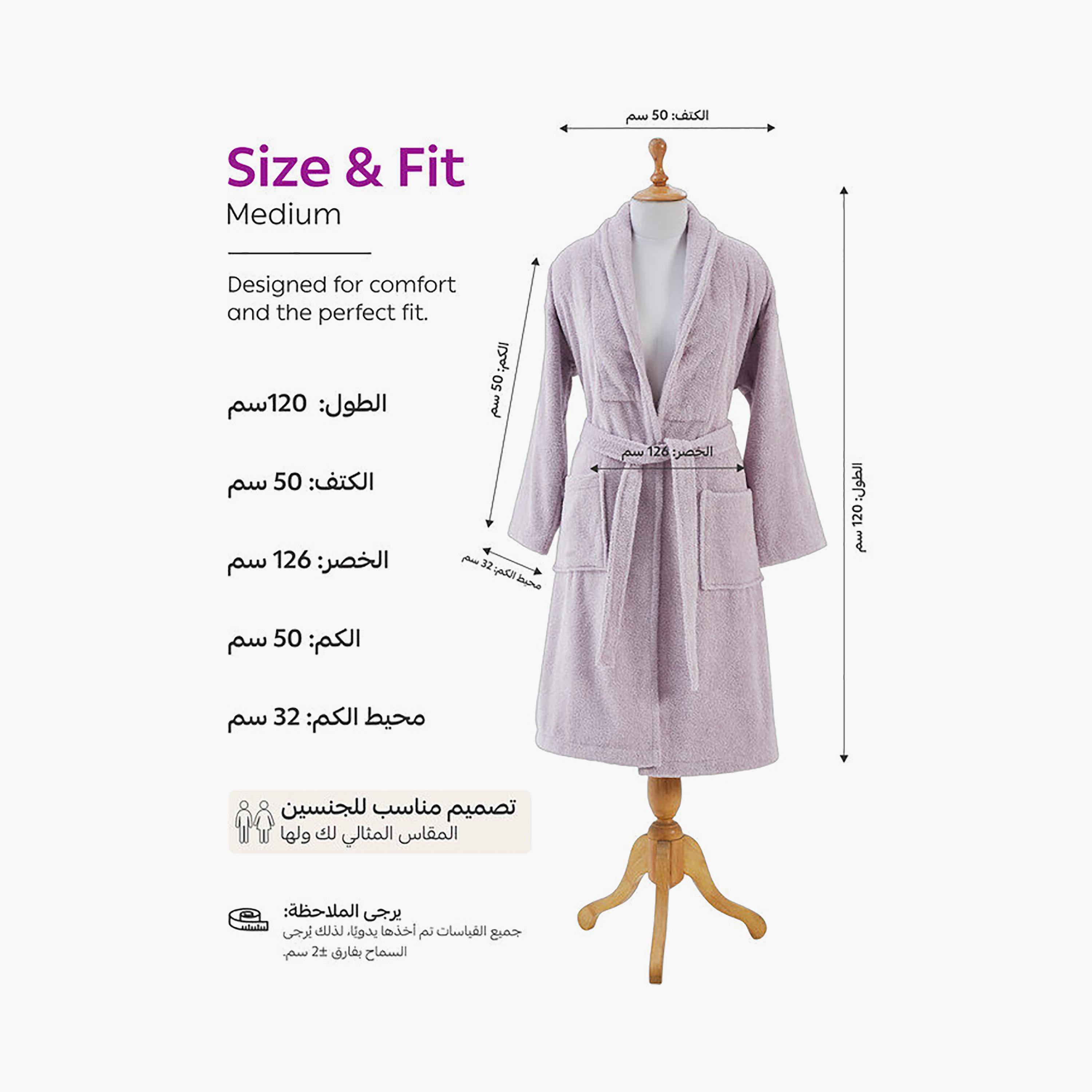 رداء حمام قطن للجنسين من دونيتيلا 400 جرام في المتر المربع - مقاس M-household-bathandlaundry-bathlinen-bathrobesandslippers-bathrobes-image-40