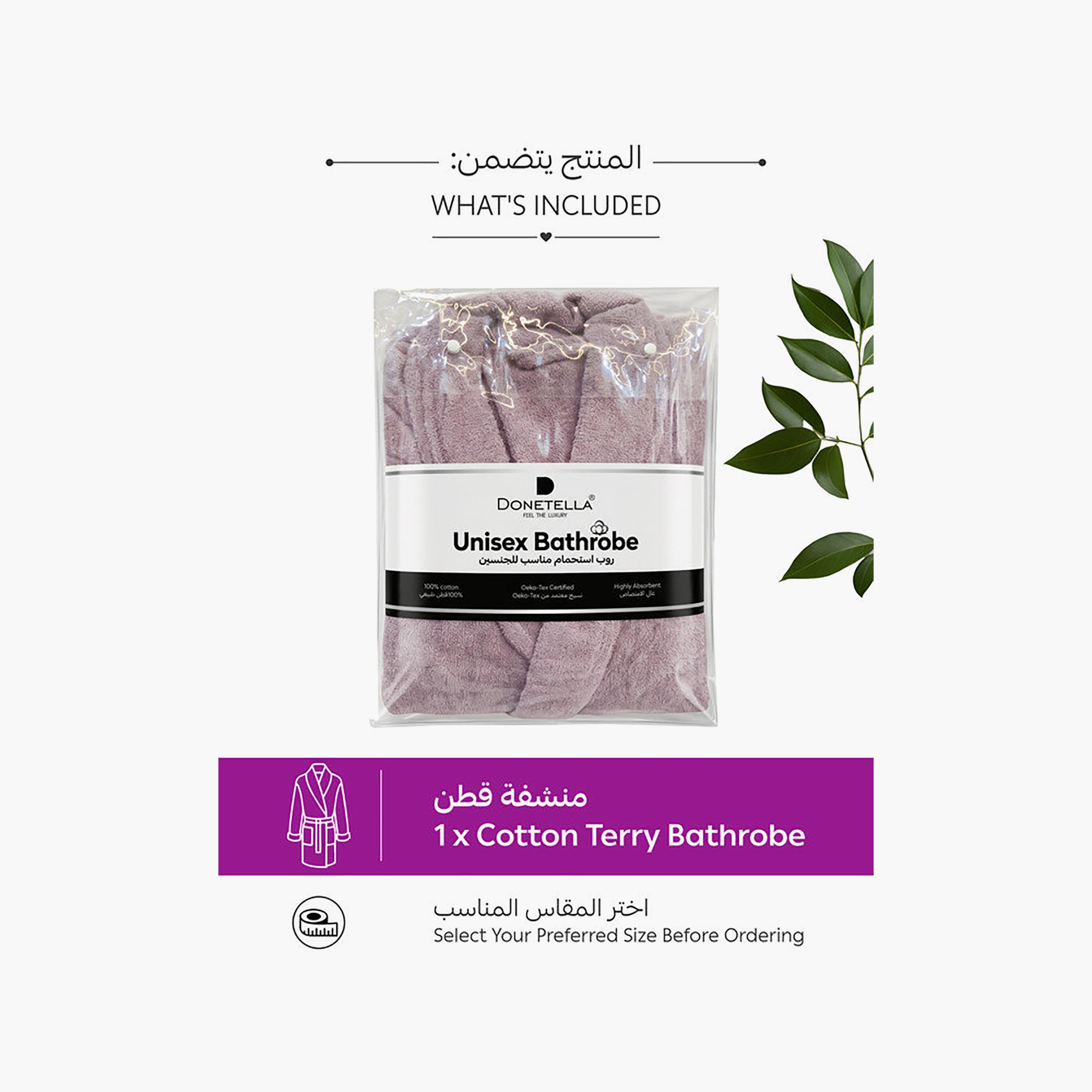 رداء حمام قطن للجنسين من دونيتيلا 400 جرام في المتر المربع - مقاس M-household-bathandlaundry-bathlinen-bathrobesandslippers-bathrobes-image-41