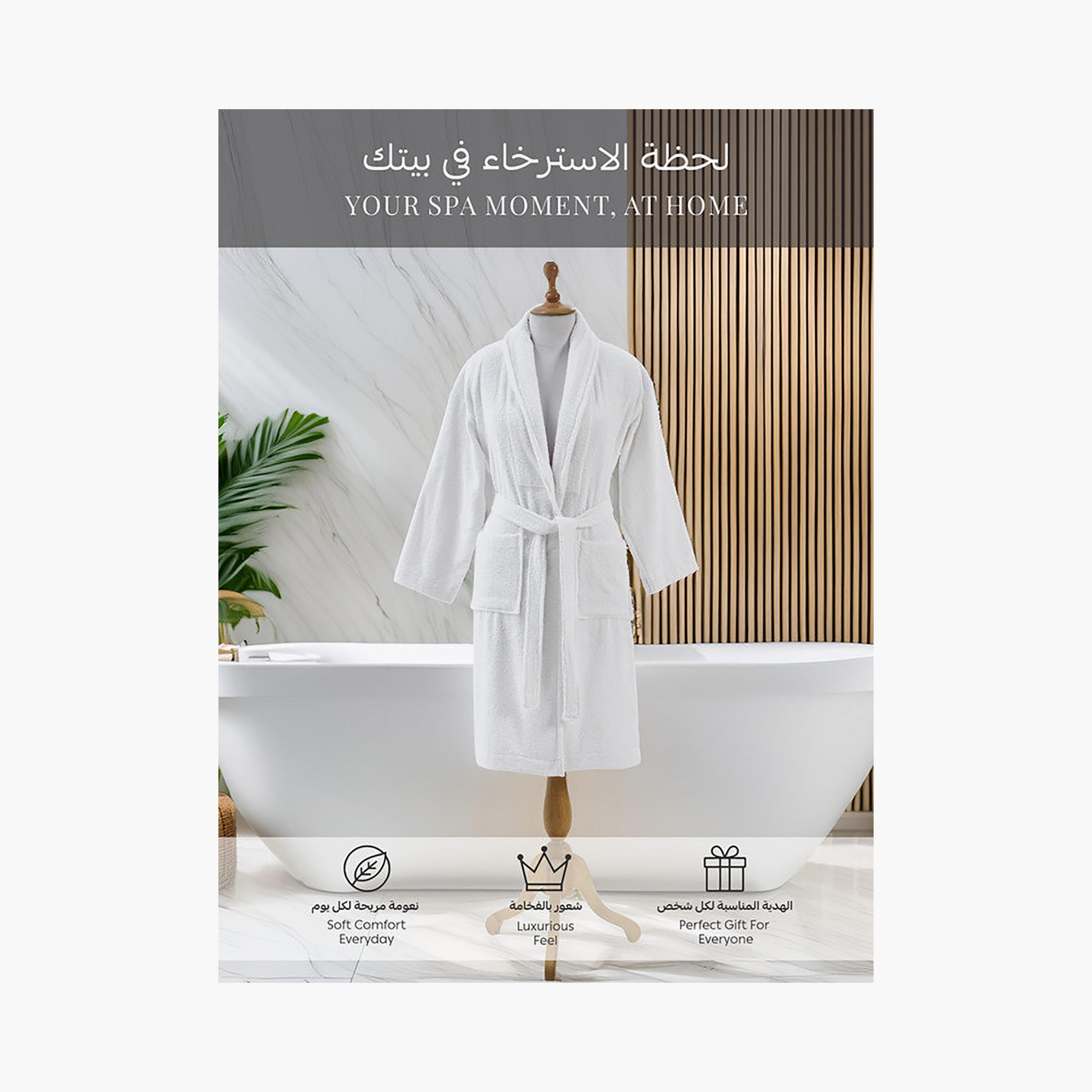 Donetella Unisex 400GSM Cotton Bathrobe- XL Size-household-bathandlaundry-bathlinen-bathrobesandslippers-bathrobes-image-6