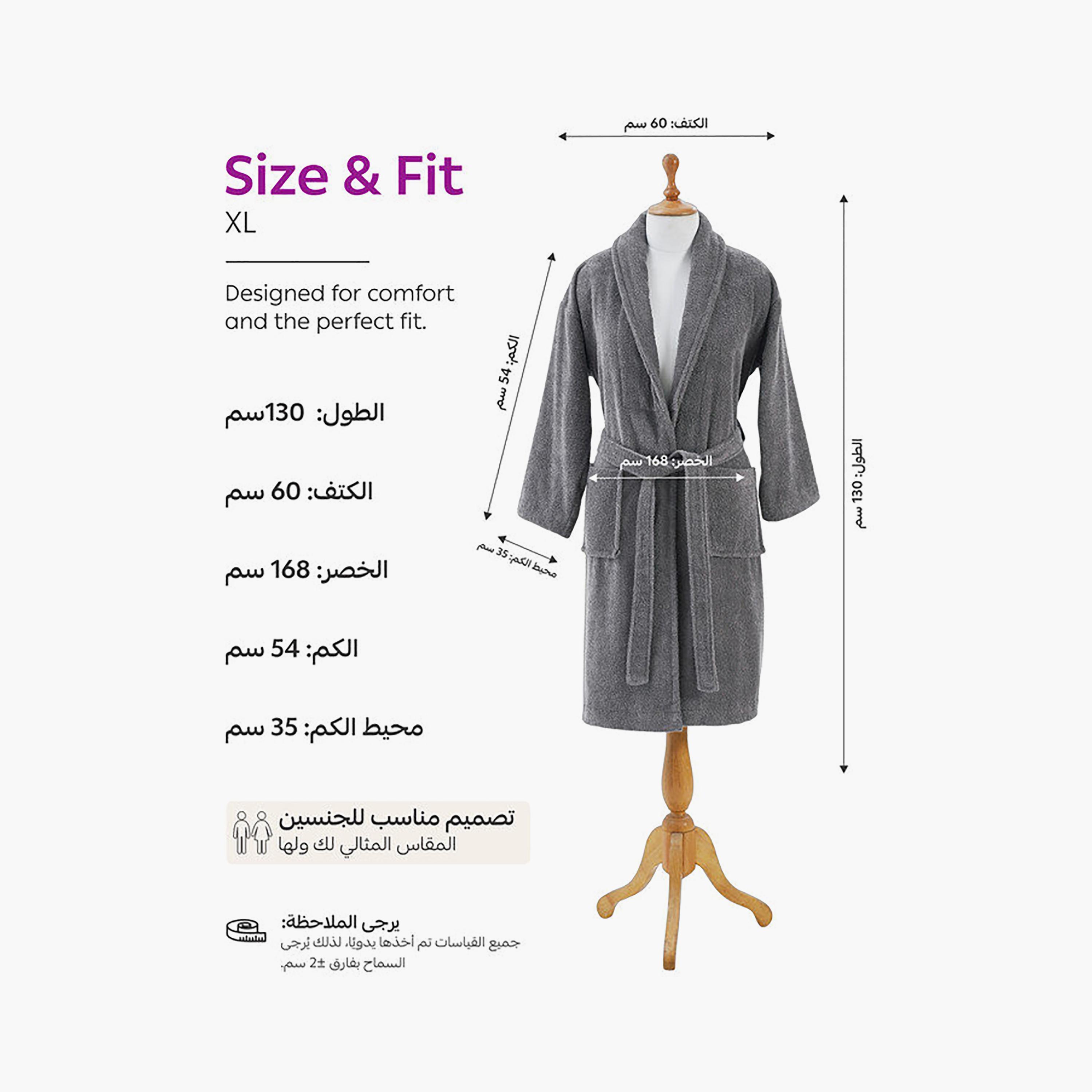 Donetella Unisex 400GSM Cotton Bathrobe- XL Size-household-bathandlaundry-bathlinen-bathrobesandslippers-bathrobes-image-22
