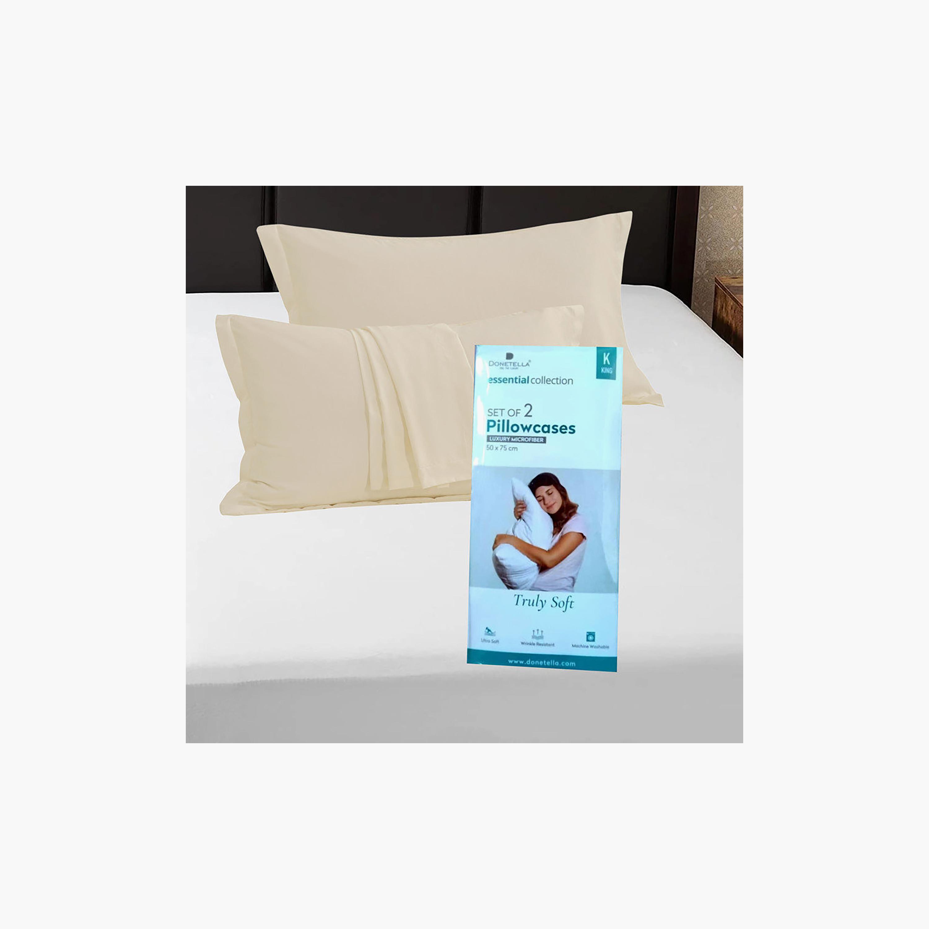 Donetella  2 Piece Microfiber Pillowcase Set - 50X75cms-household-bedding-sheetsandpillowcases-pillowcases-image-5