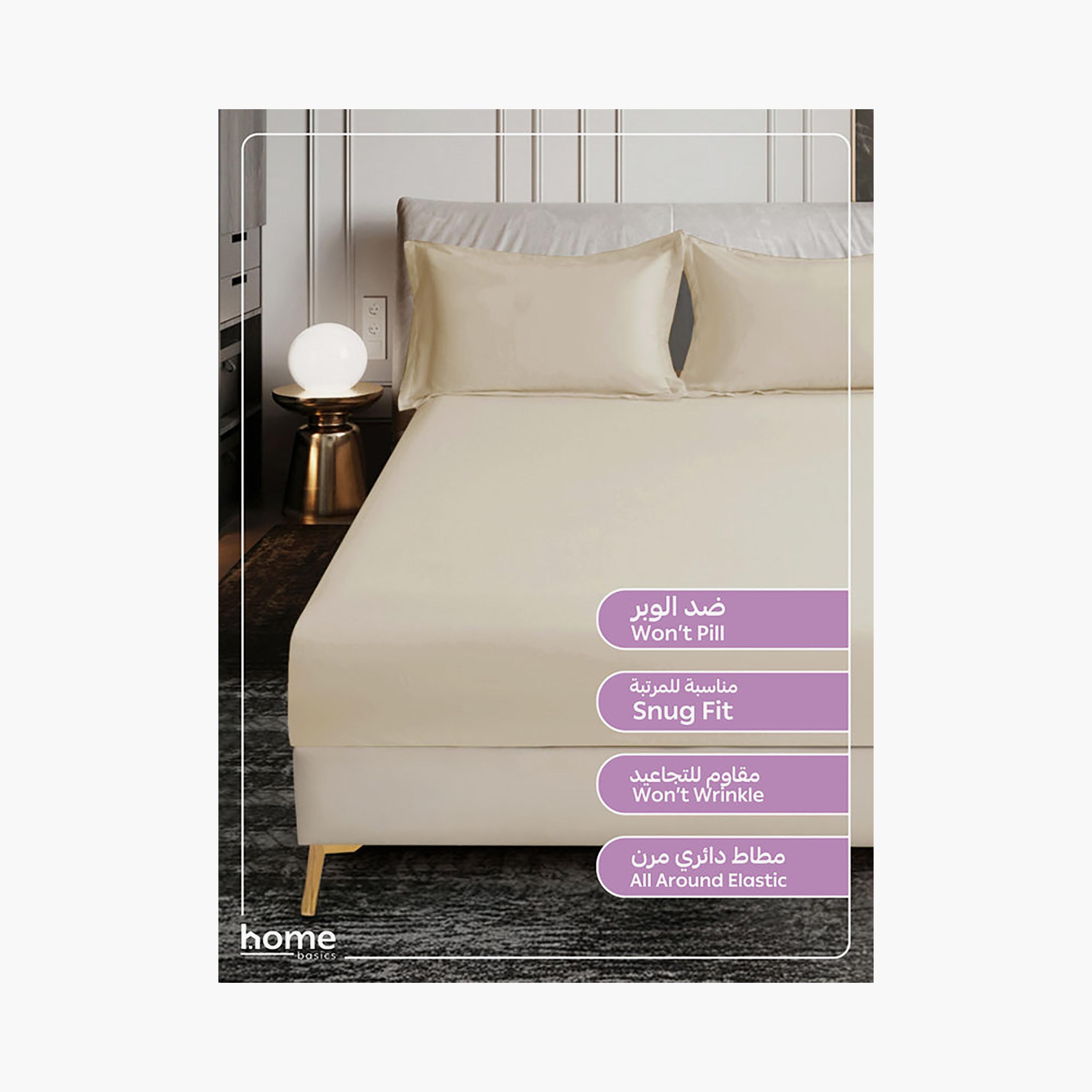 Donetella Queen Fitted Sheet 3 Piece Set - 150x200cm-household-bedding-sheetsandpillowcases-fittedsheets-image-5