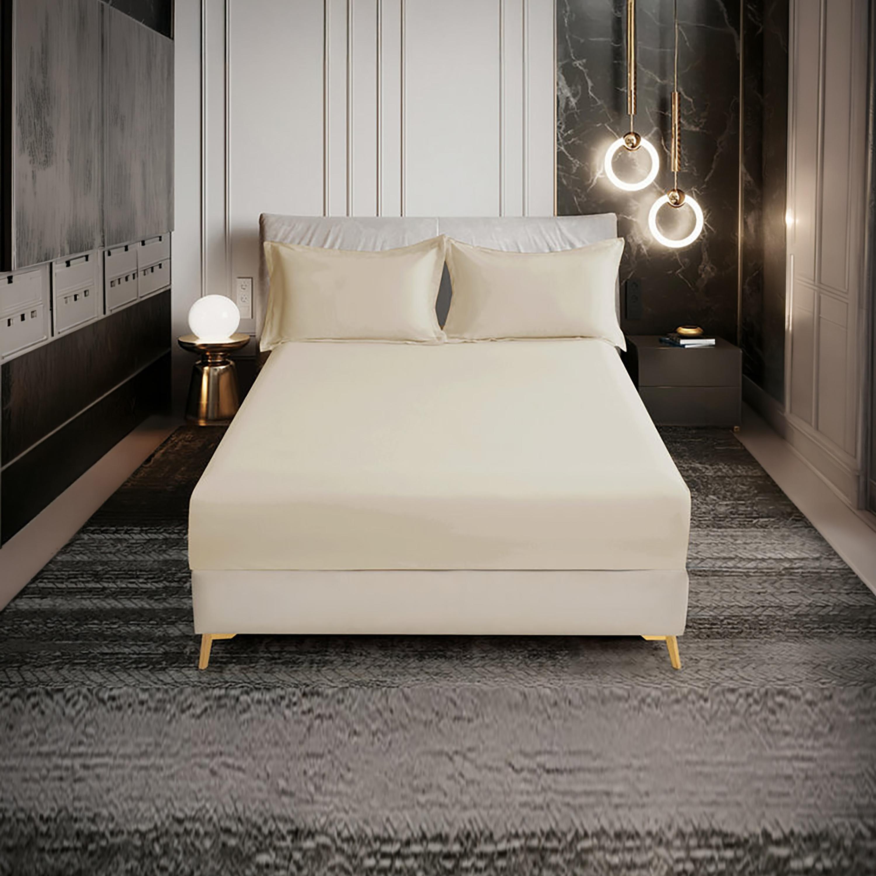 طقم ملاءات سرير دونيتيلا مفردة مثبتة، قطعتان - 90 × 200 سم-household-bedding-sheetsandpillowcases-fittedsheets-image-1