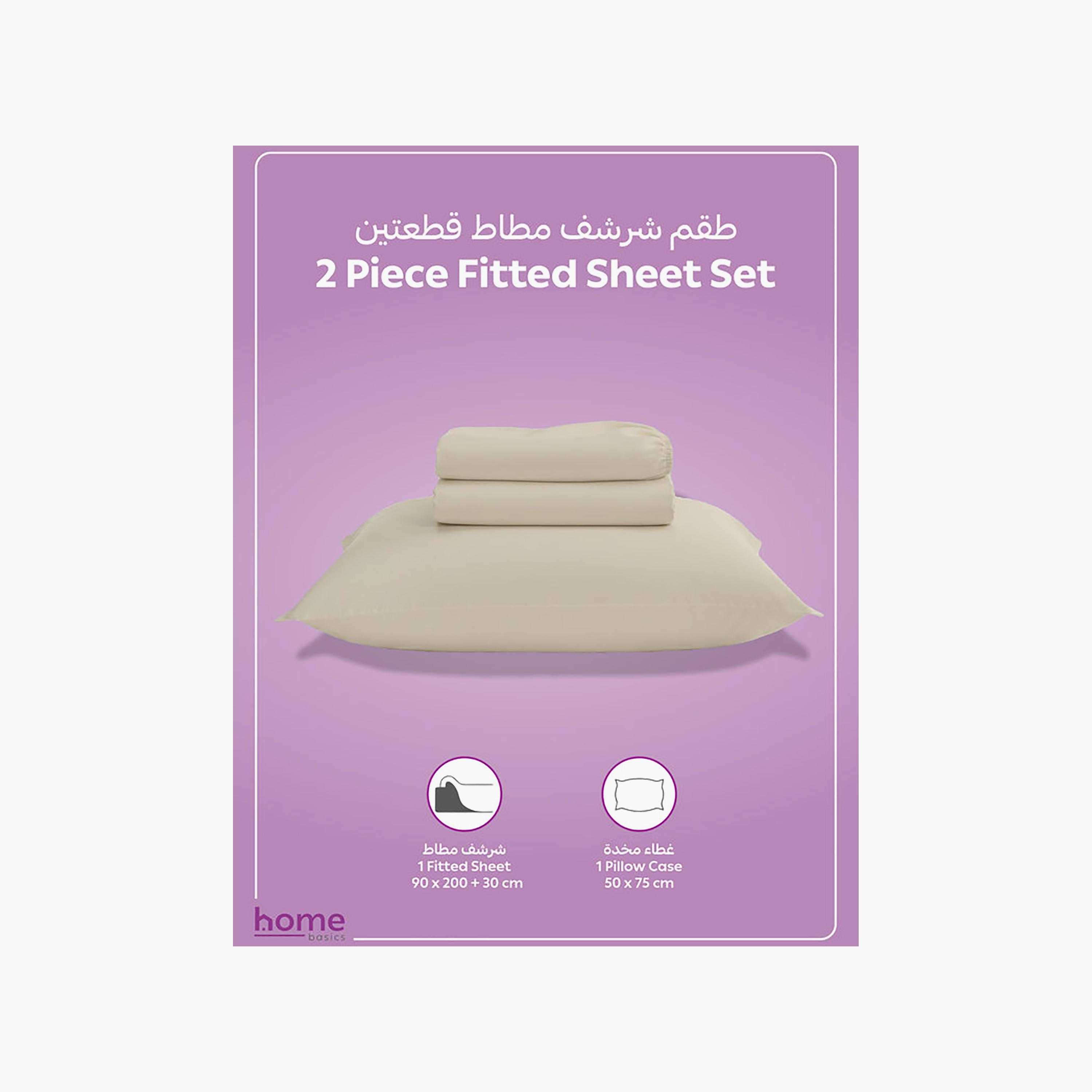 طقم ملاءات سرير دونيتيلا مفردة مثبتة، قطعتان - 90 × 200 سم-household-bedding-sheetsandpillowcases-fittedsheets-image-2