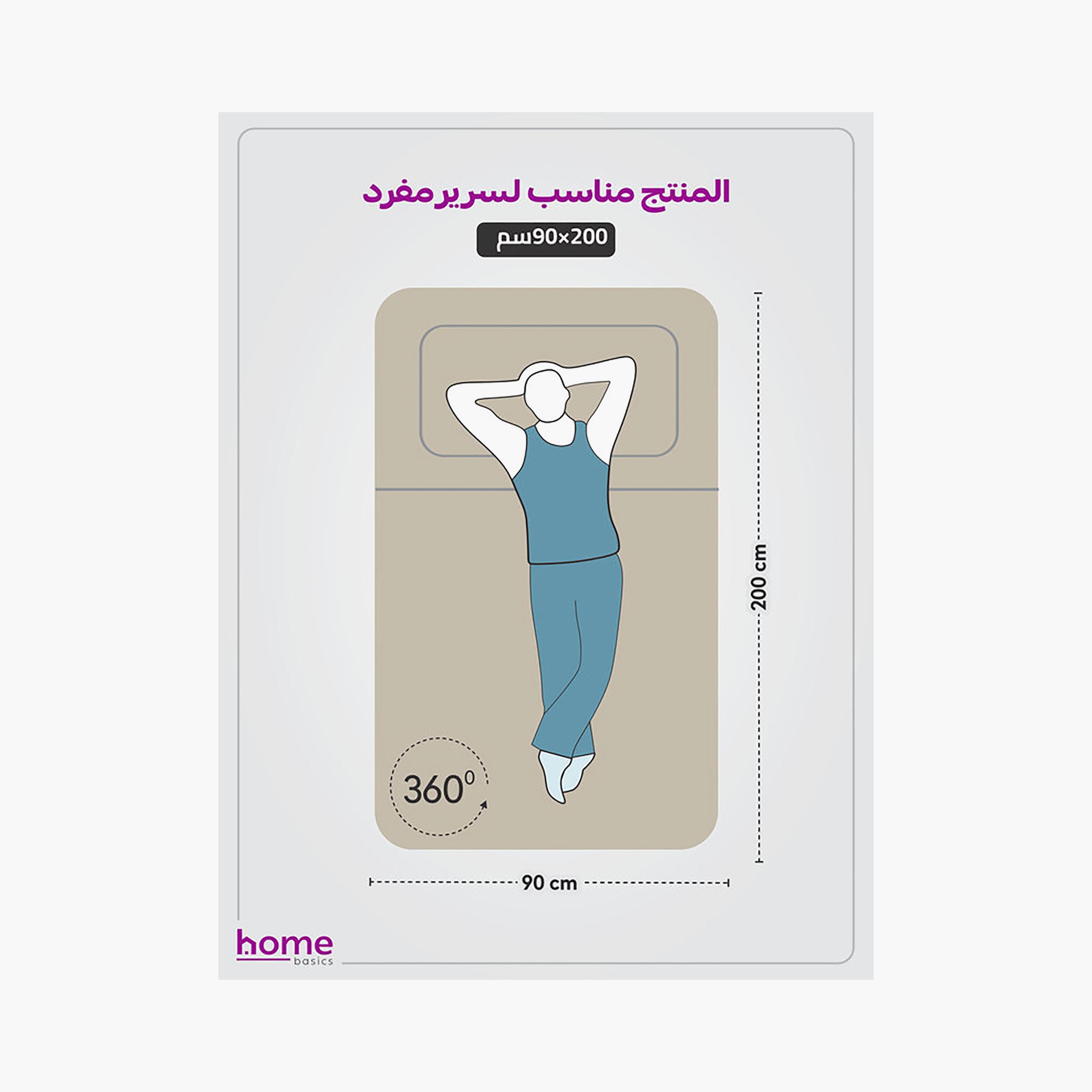 طقم ملاءات سرير دونيتيلا مفردة مثبتة، قطعتان - 90 × 200 سم-household-bedding-sheetsandpillowcases-fittedsheets-image-6