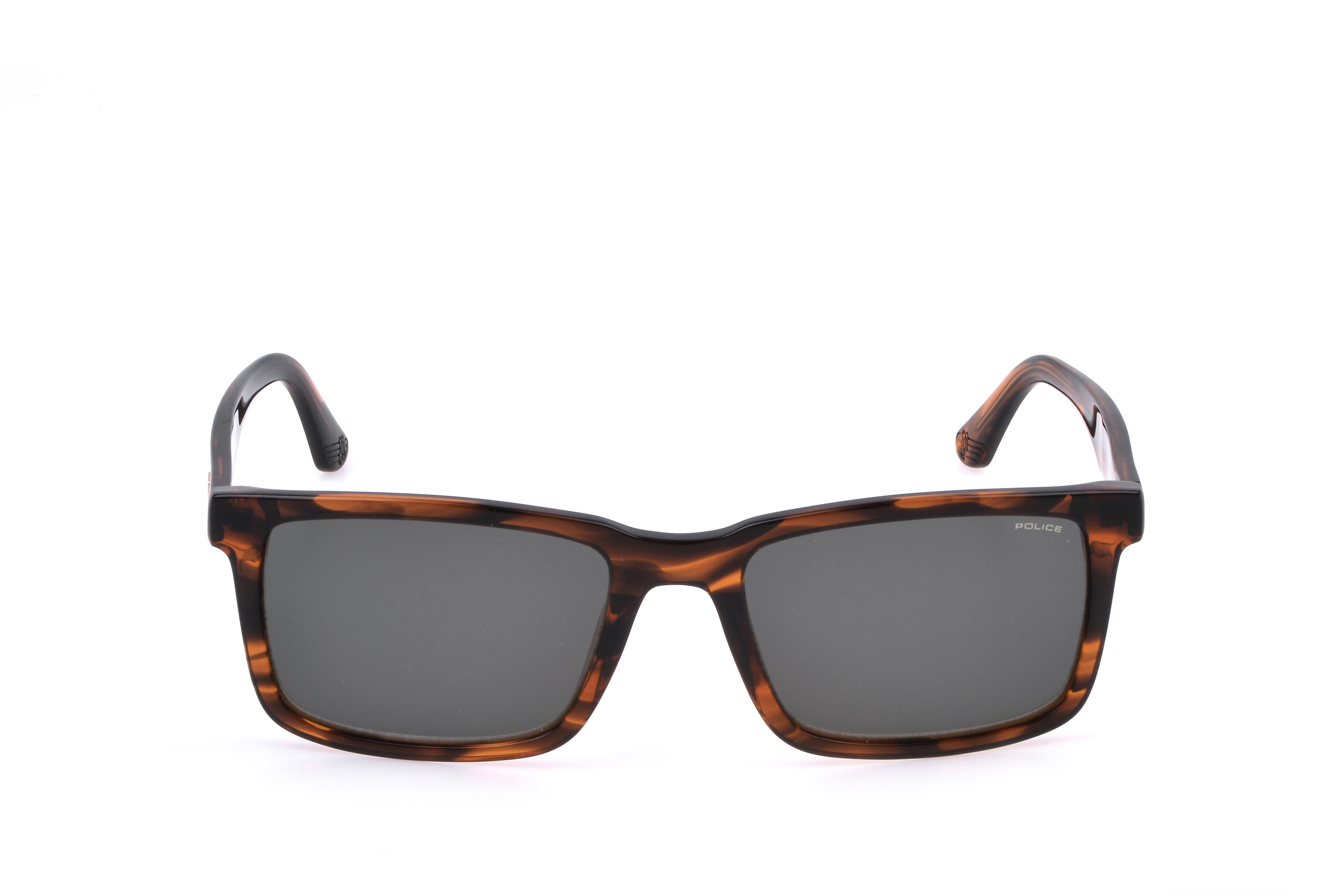 Police Men  Sunglasses Shiny Striped Brown Mirror Lens - Splp21M570836-men-watchesandjewellery-watches-image-2