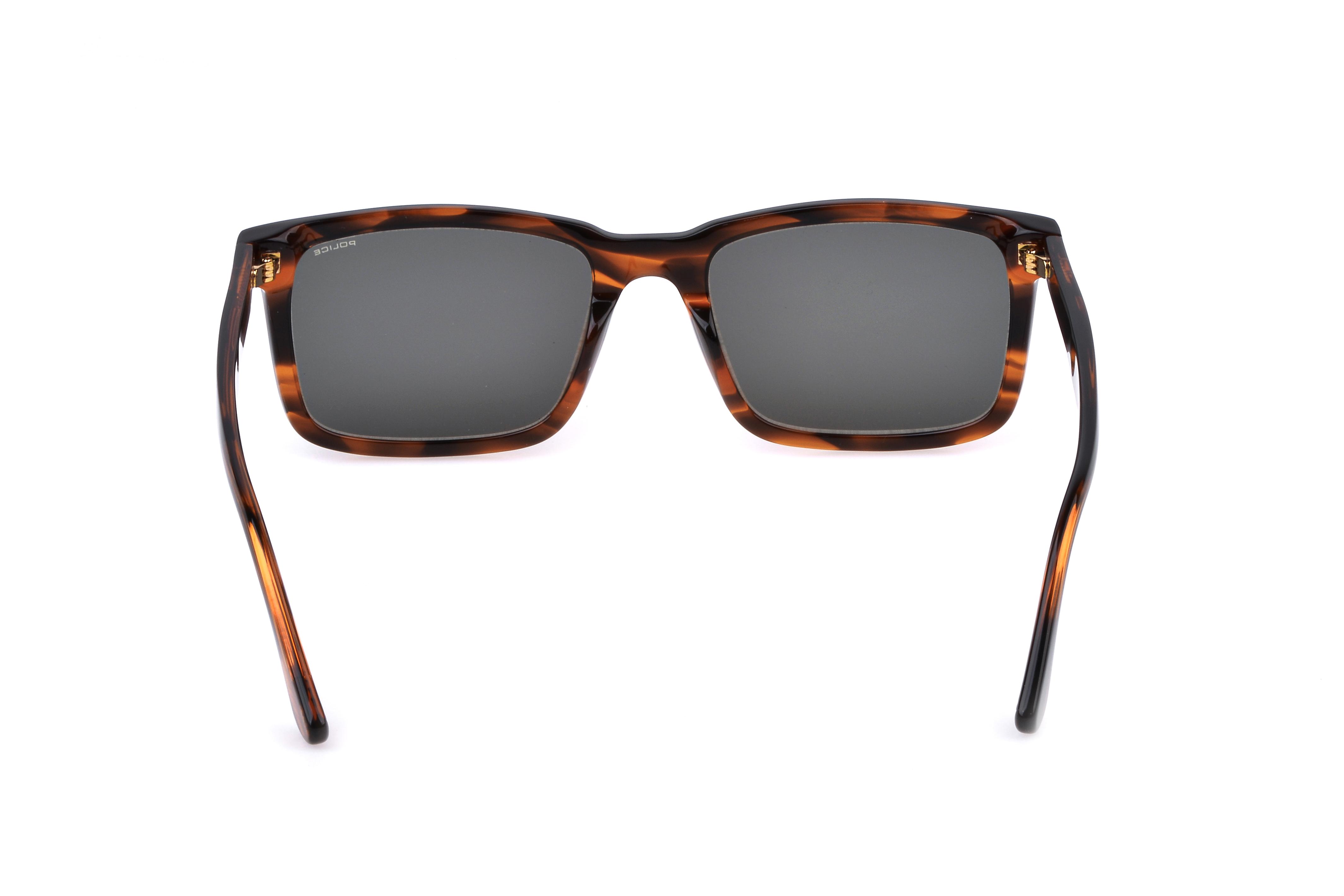 Police Men  Sunglasses Shiny Striped Brown Mirror Lens - Splp21M570836-men-watchesandjewellery-watches-image-5