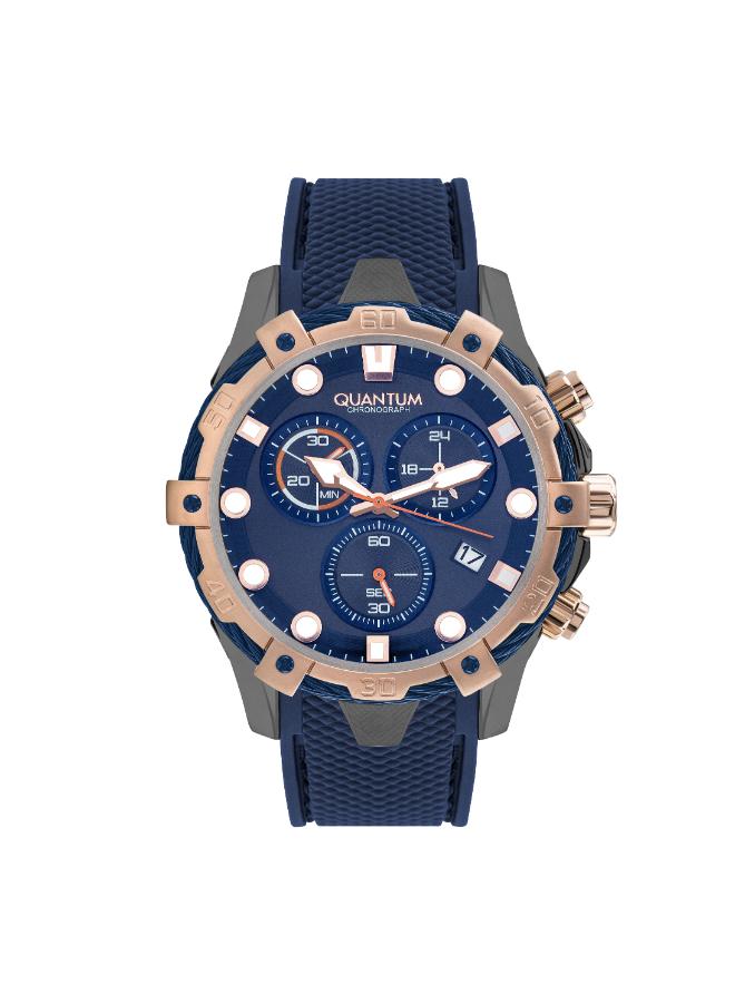 ساعة كوانتوم كرونوغراف رجالية بمينا رمادي | HNG1019.969-men-watchesandjewellery-watches-image-1