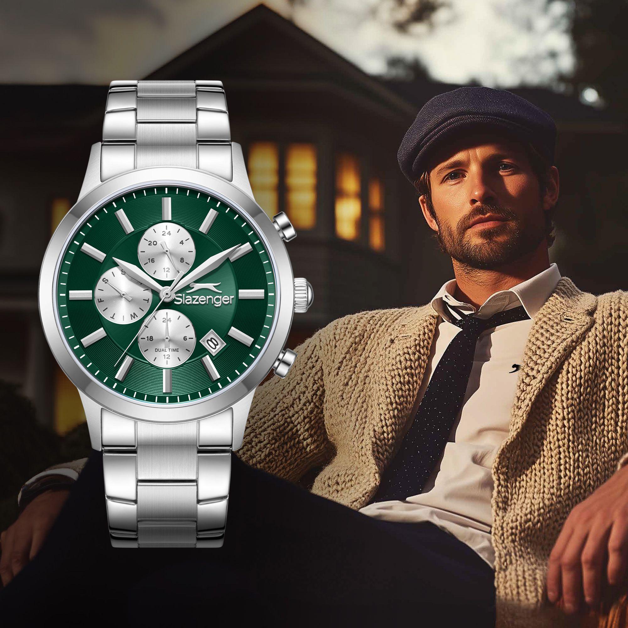 Slazenger Men's Multifunction Dark Green Dial Watch | SL.9.2264.2.06-men-watchesandjewellery-watches-image-2