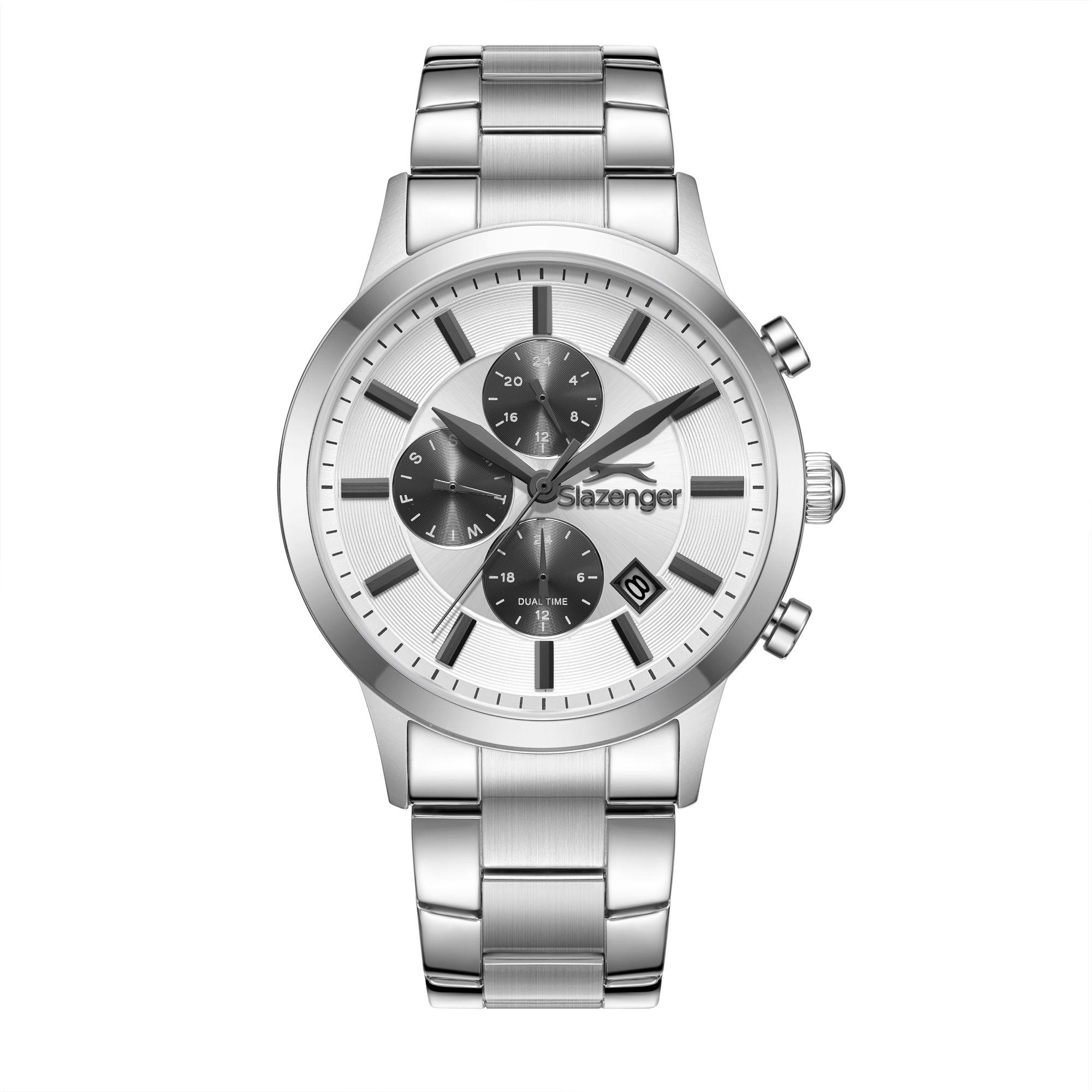 ساعة سلازنجر الرجالية متعددة الوظائف بمينا فضي | SL.9.2264.2.07-men-watchesandjewellery-watches-image-1