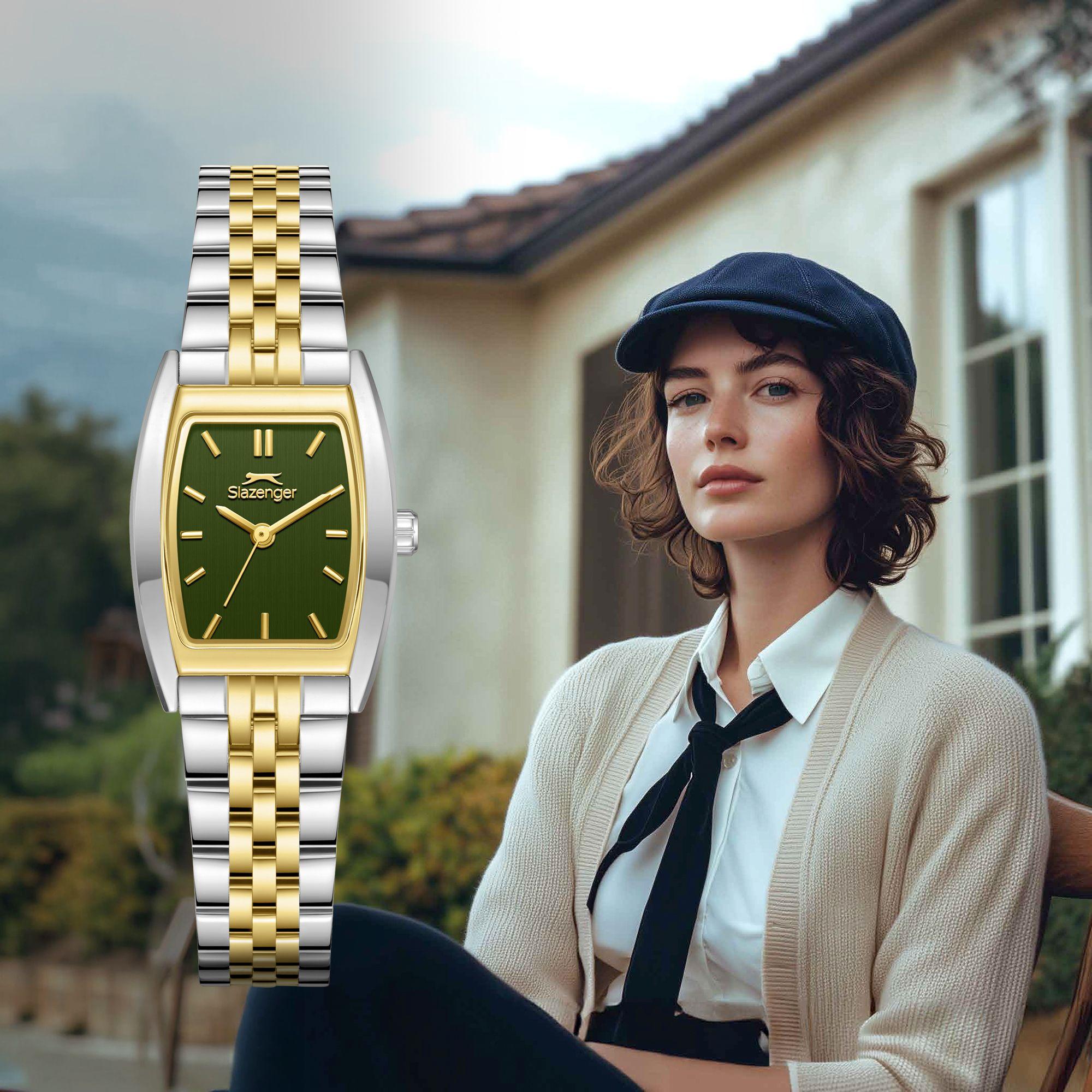Slazenger Women's Analog Dark Green Dial Watch | SL.9.2640.3.270-women-watchesandjewellery-watches-image-2