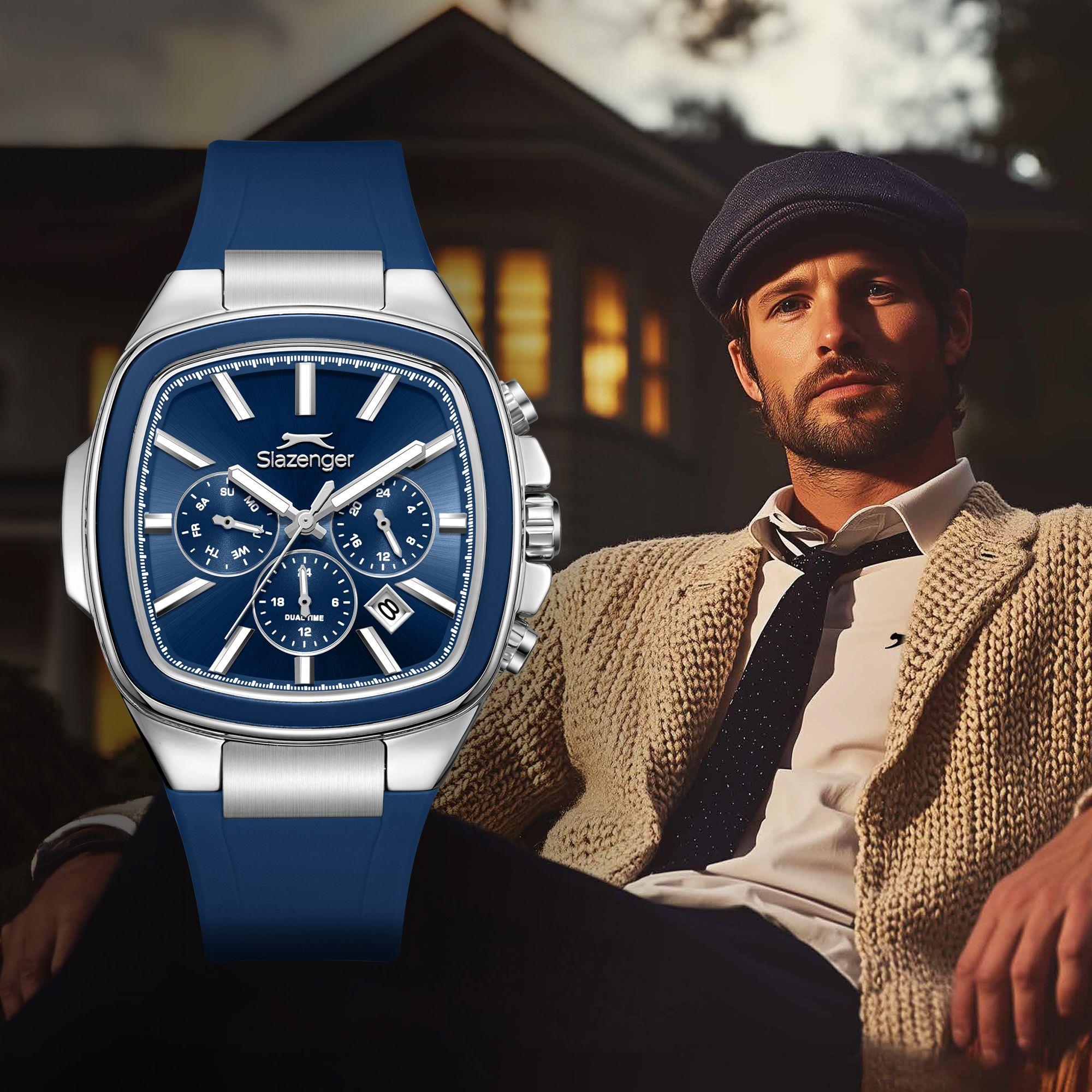ساعة سلازنجر الرجالية متعددة الوظائف بمينا أزرق داكن | SL.9.2643.2.397-men-watchesandjewellery-watches-image-2