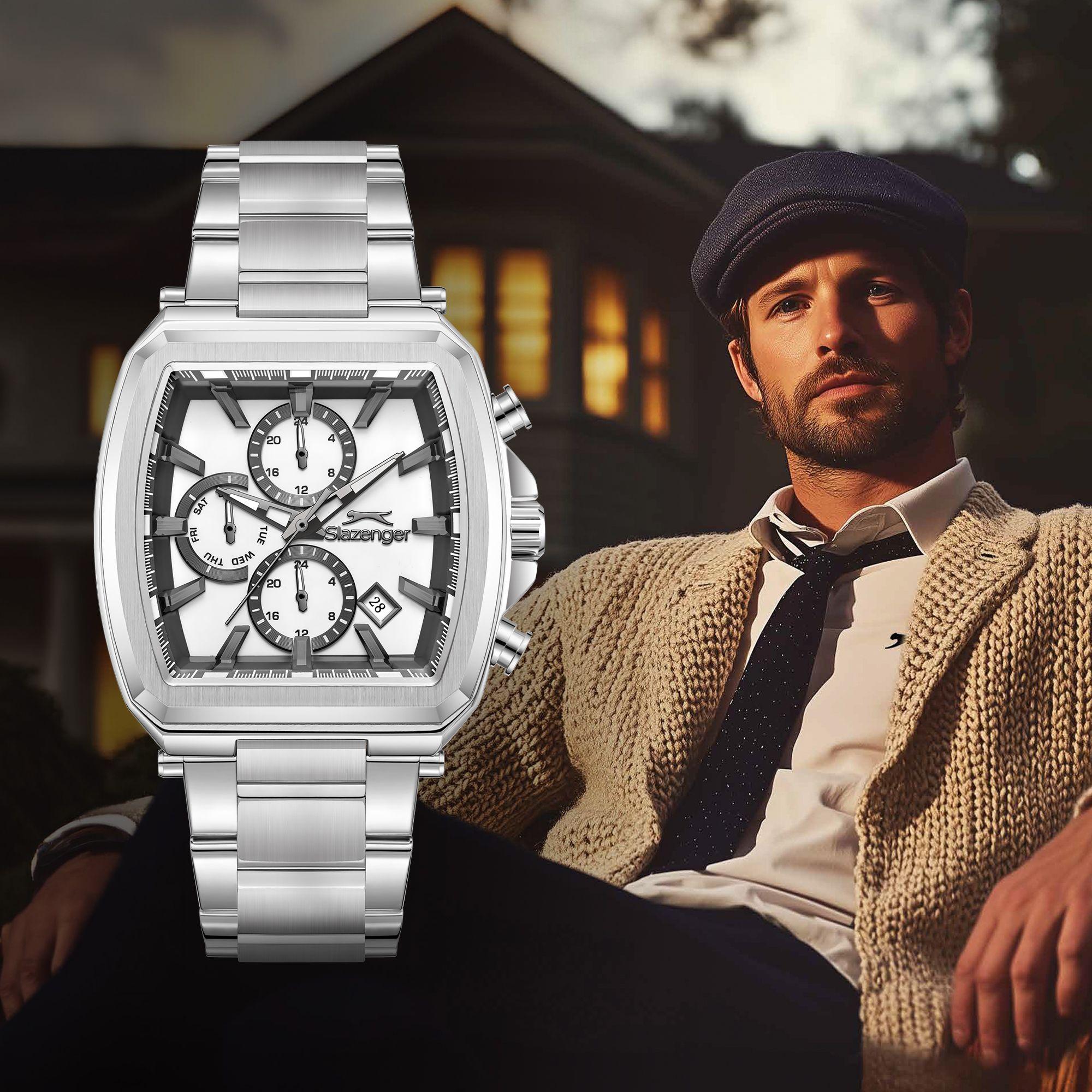ساعة سلازنجر الرجالية متعددة الوظائف بمينا فضي | SL.9.2650.2.320-men-watchesandjewellery-watches-image-2