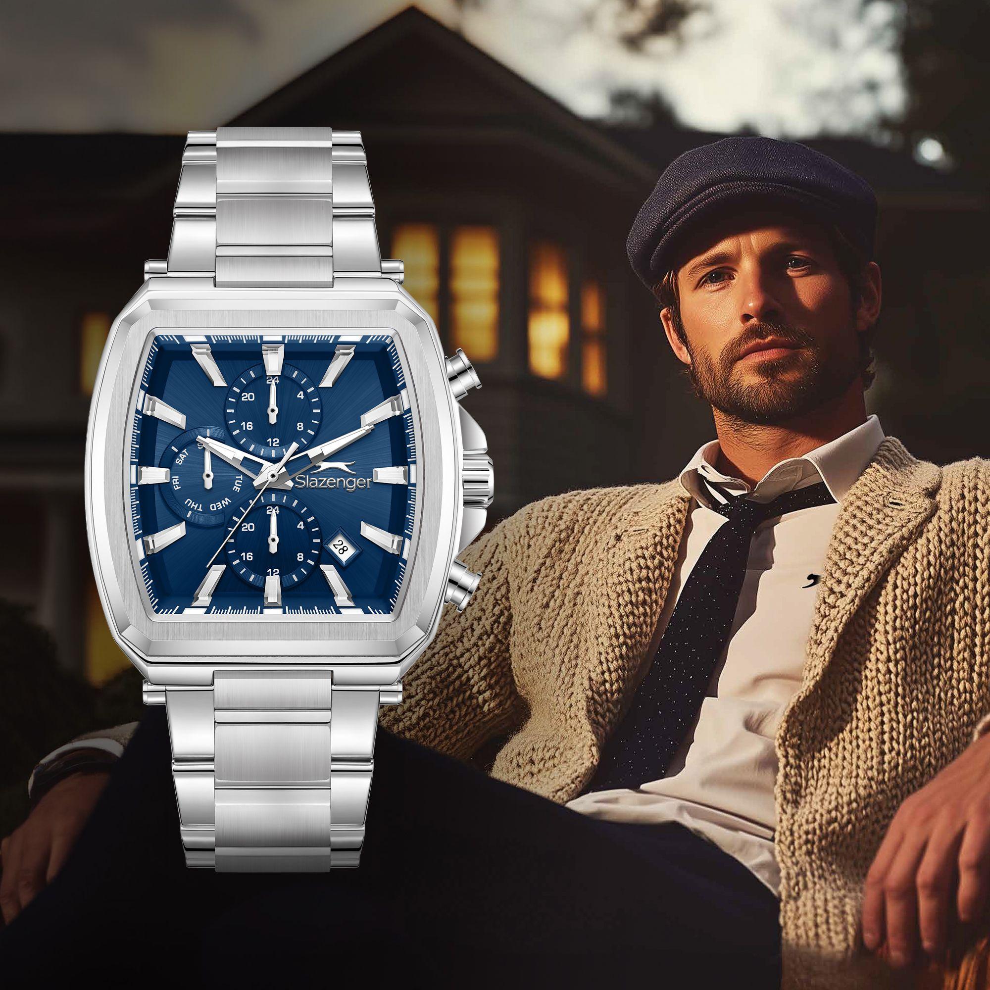 ساعة سلازنجر الرجالية متعددة الوظائف بمينا أزرق داكن | SL.9.2650.2.390-men-watchesandjewellery-watches-image-2