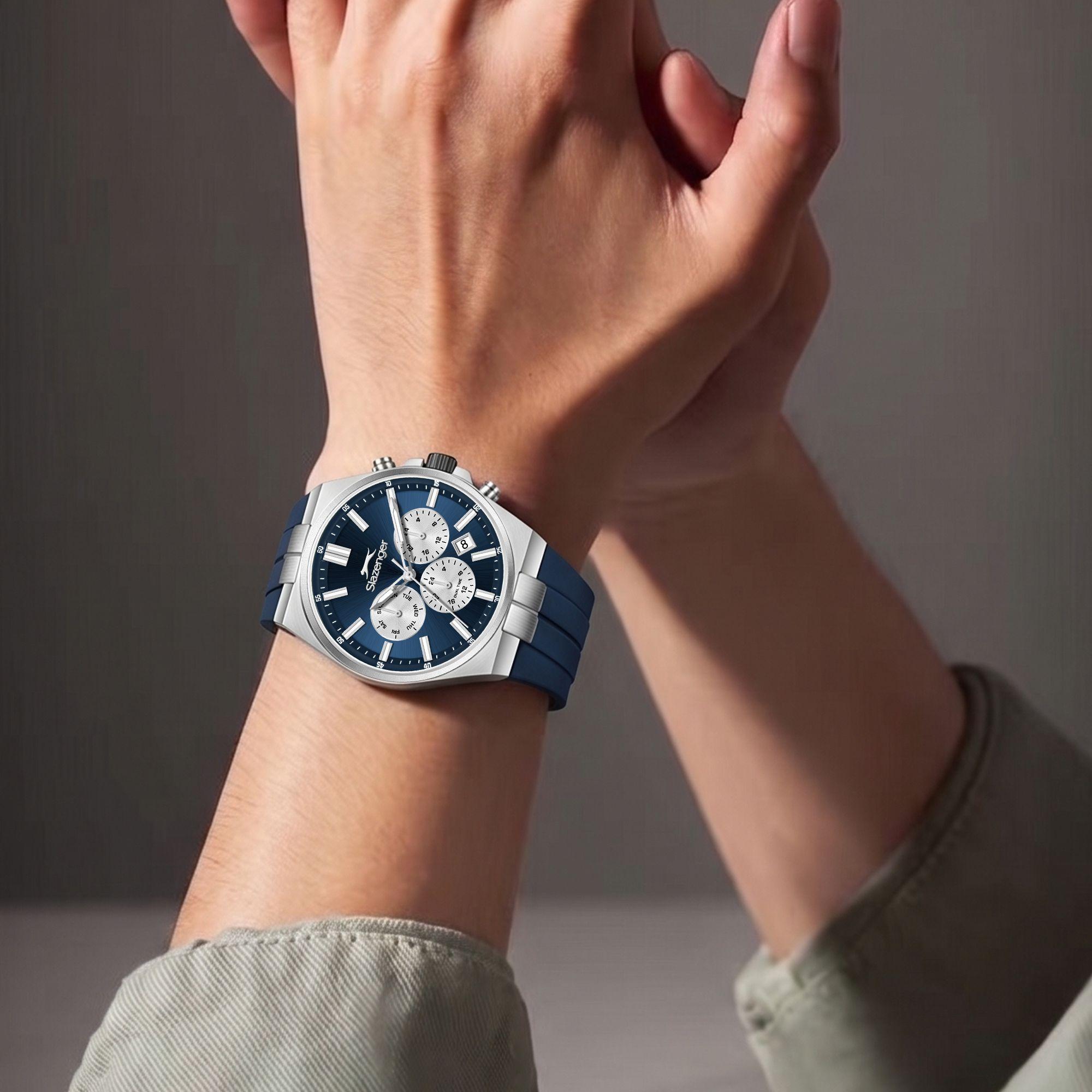 ساعة سلازنجر الرجالية متعددة الوظائف بمينا أزرق داكن | SL.9.2651.2.397-men-watchesandjewellery-watches-image-2