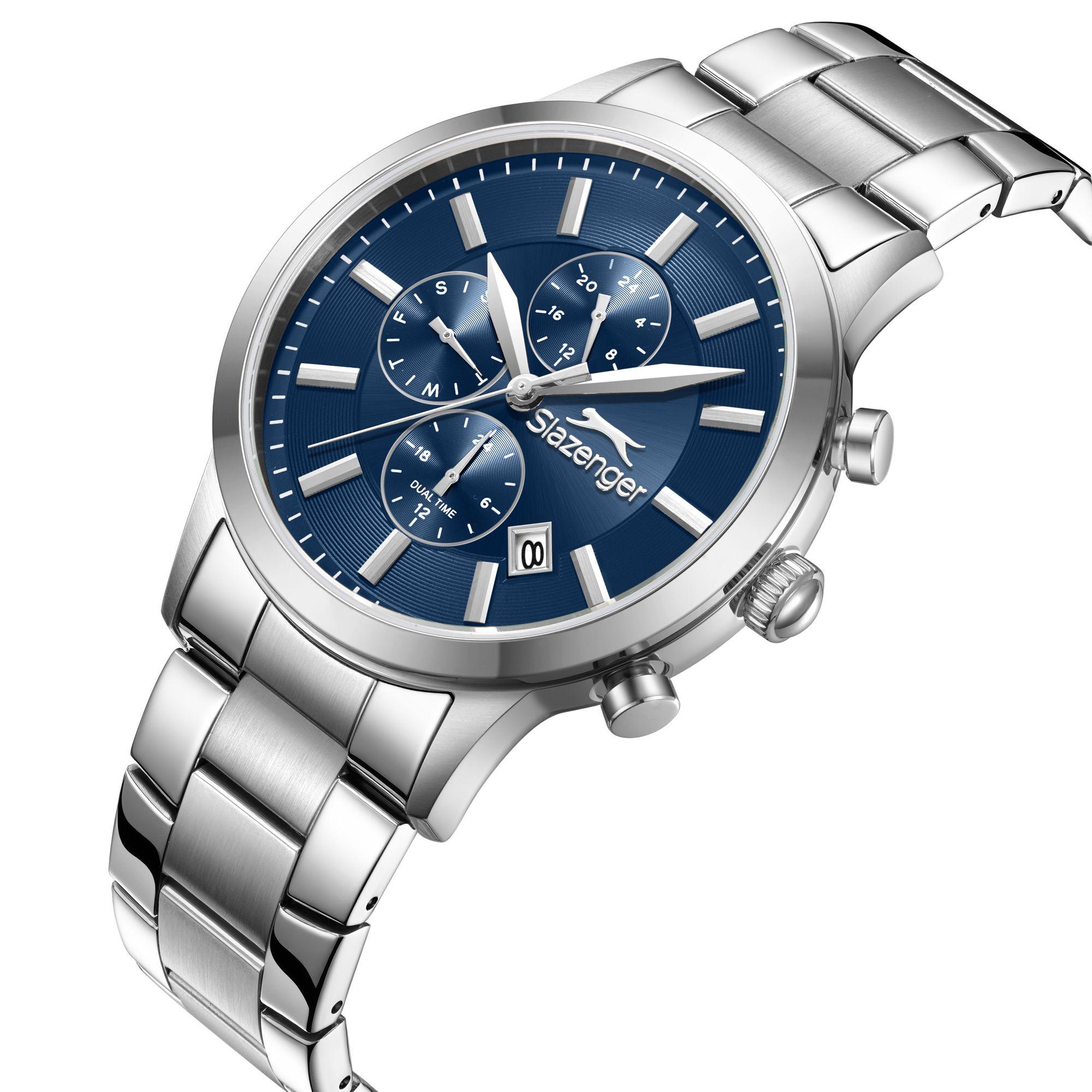 ساعة سلازنجر الرجالية متعددة الوظائف بمينا أزرق داكن | SL.9.2264.2.09-men-watchesandjewellery-watches-image-3