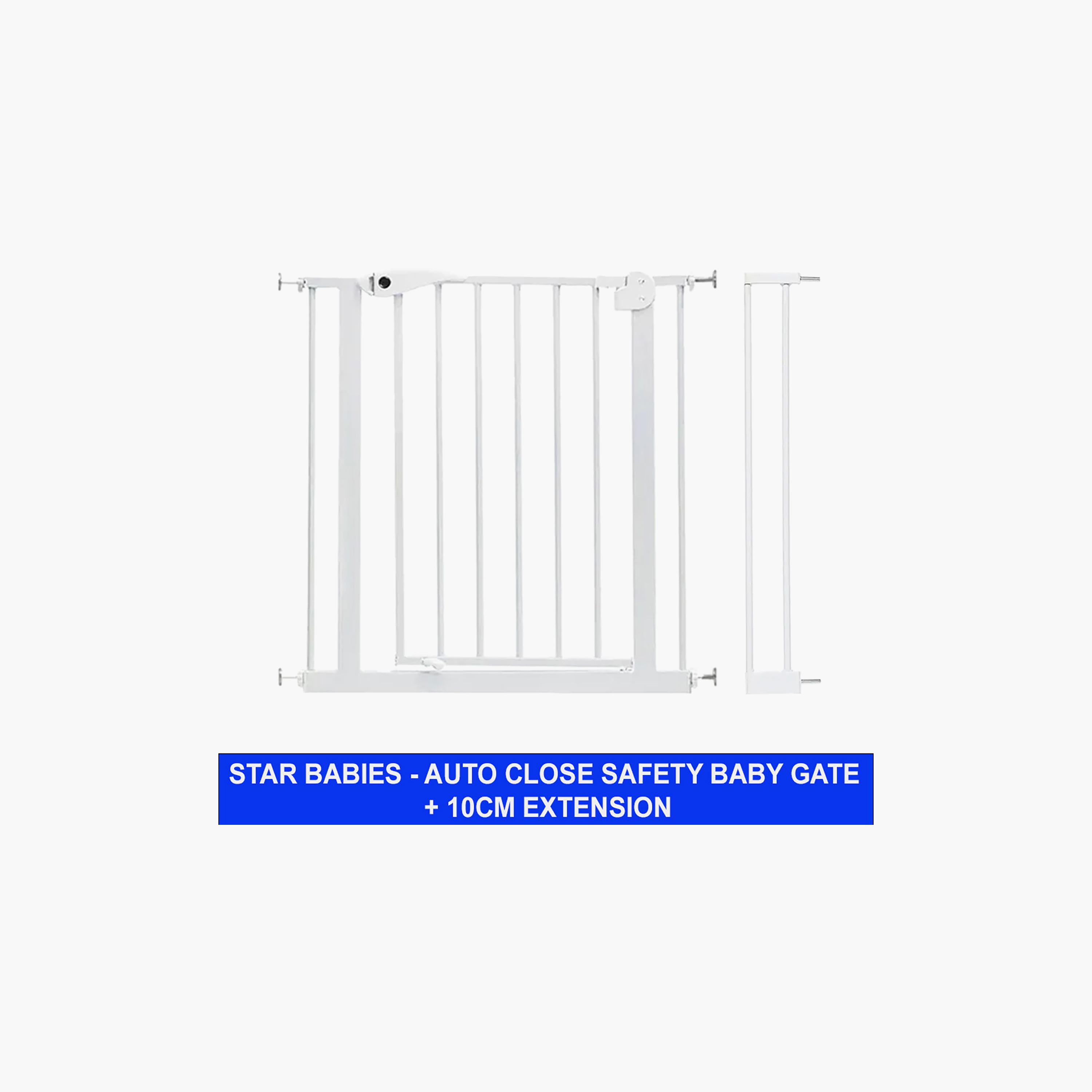 Star Babies Auto-Close Safety Gate with Extension - 75-84 + 10 cm-baby-healthandsafety-babyproofing-image-2