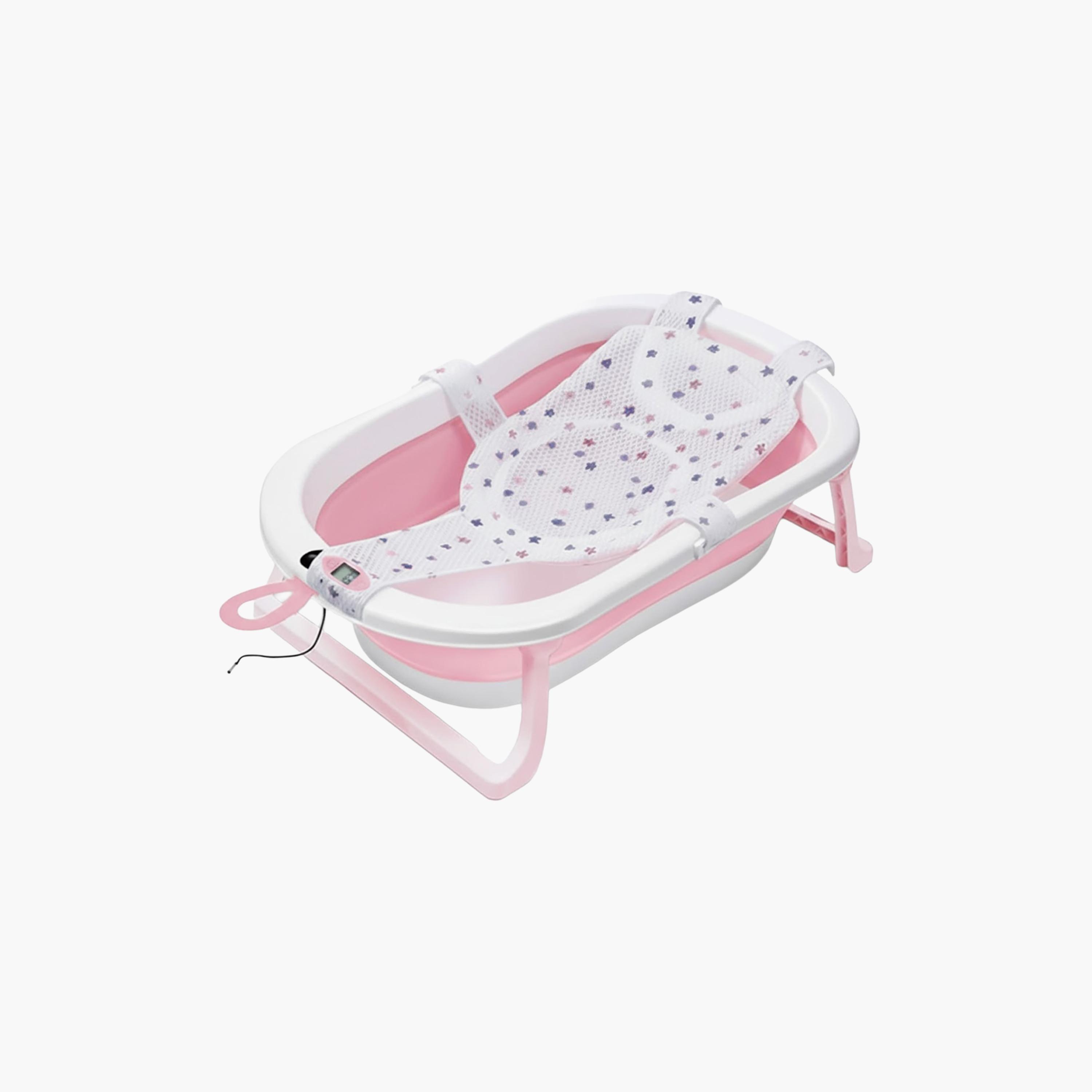 Star Babies -Smart Foldable Bathtub with Digital Thermometer & Bath Support-baby-bathandcare-bathtubs-image-1