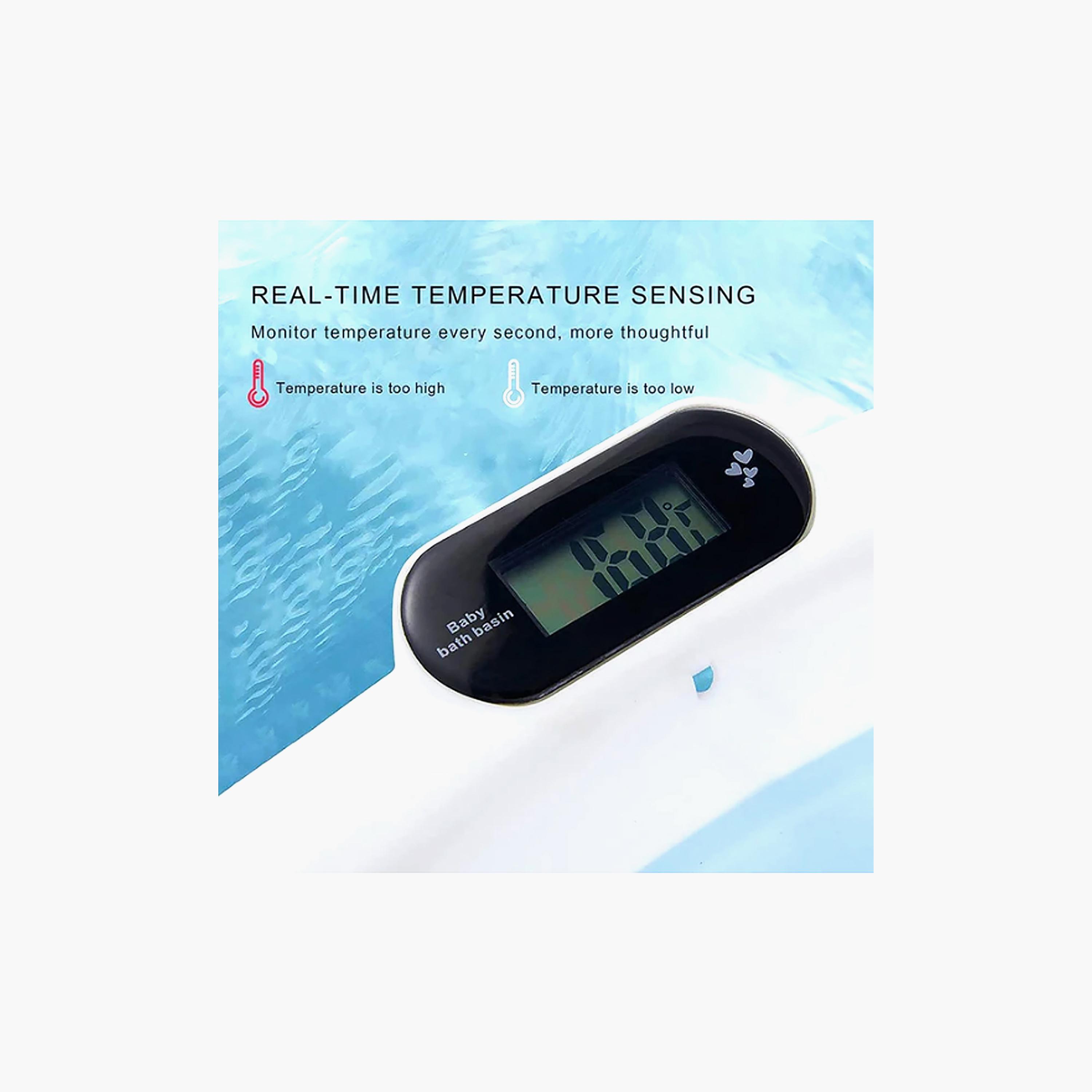 Star Babies -Smart Foldable Bathtub with Digital Thermometer & Bath Support-baby-bathandcare-bathtubs-image-3