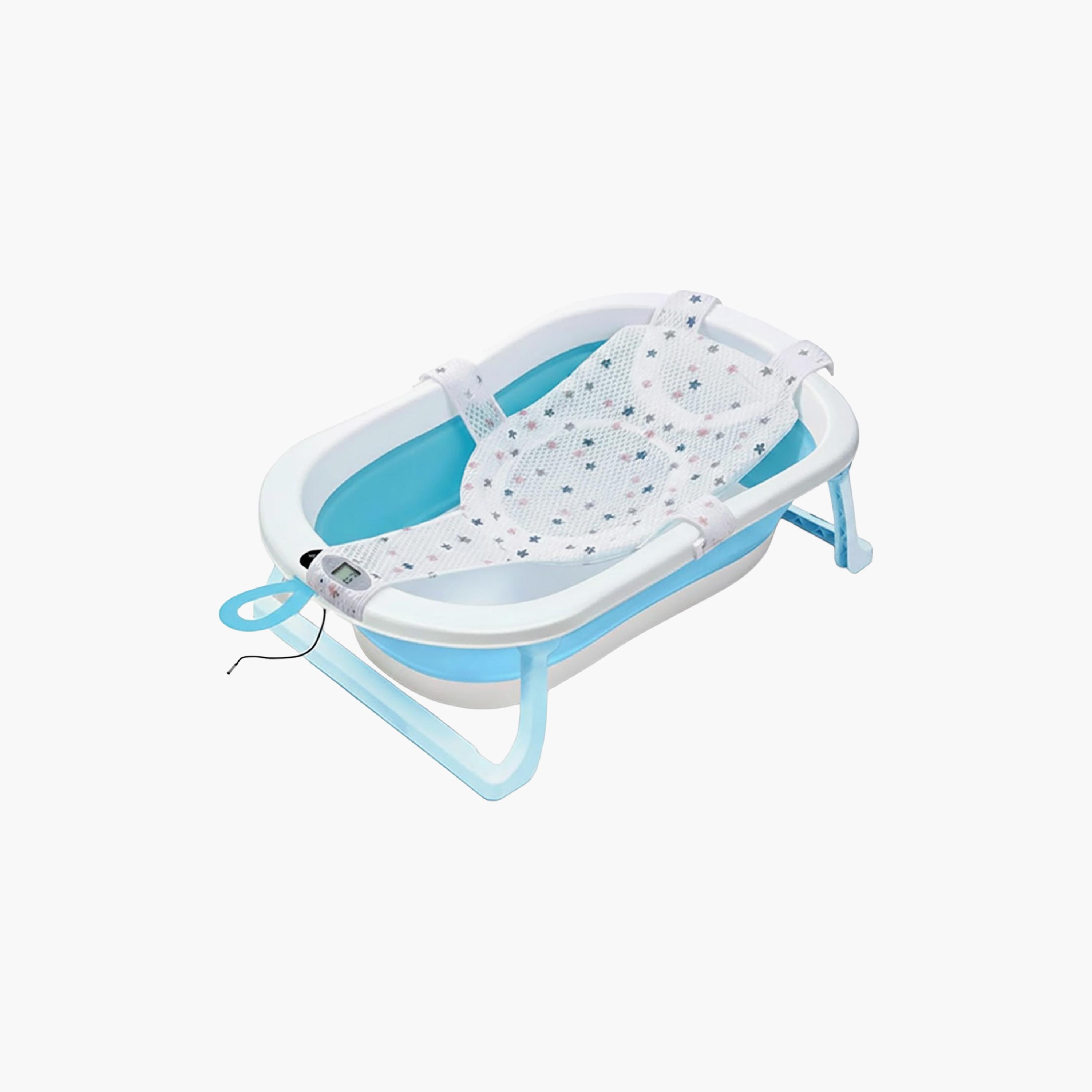 Star Babies -Smart Foldable Bathtub with Digital Thermometer & Bath Support-baby-bathandcare-bathtubs-image-1